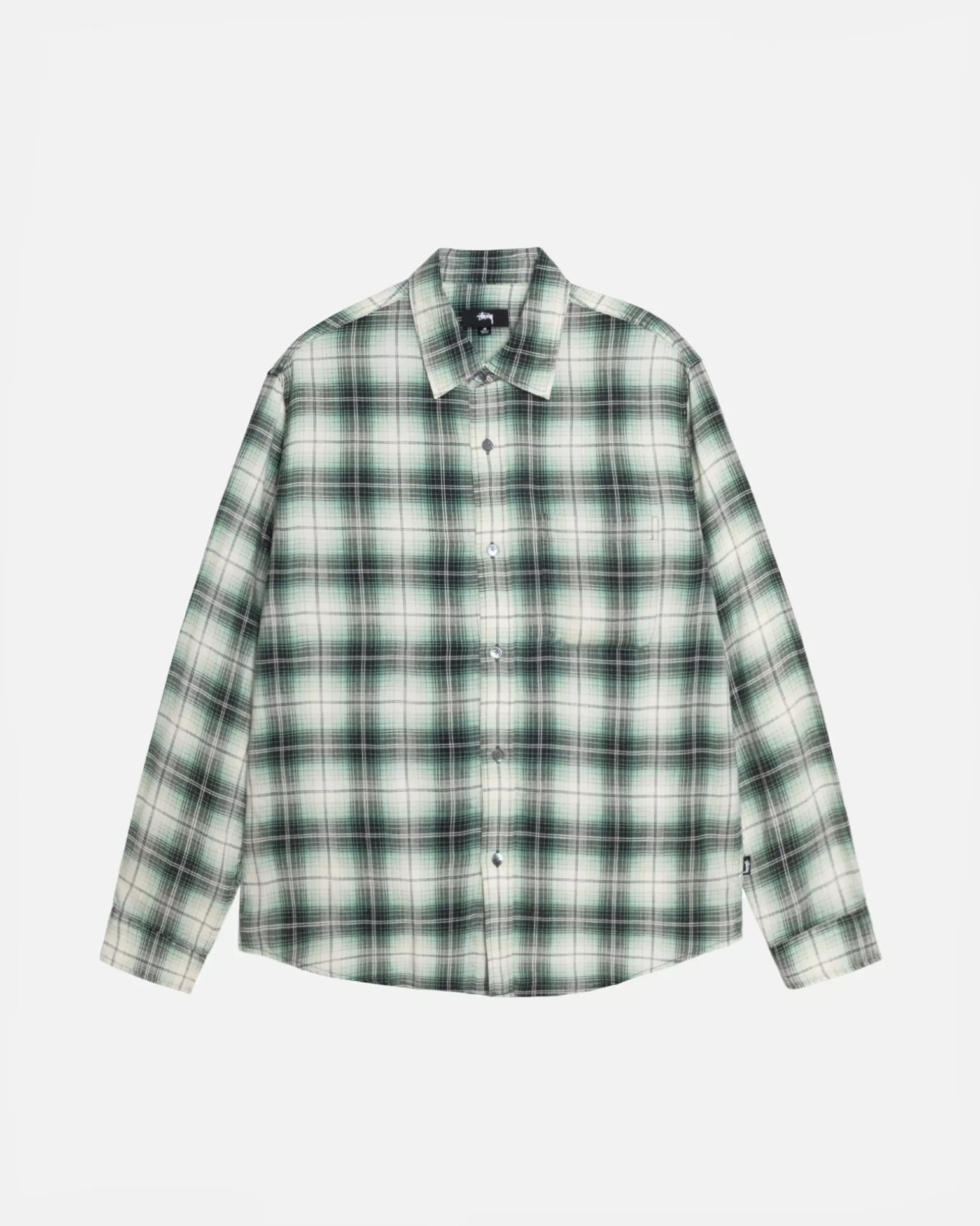 New Stüssy MATTHEW SHIRT LG PRINTED PLAID Green