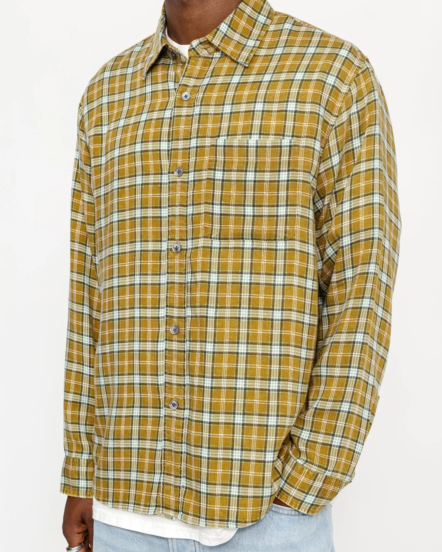 Store Stüssy MATTHEW SHIRT PRINTED PLAID Gold