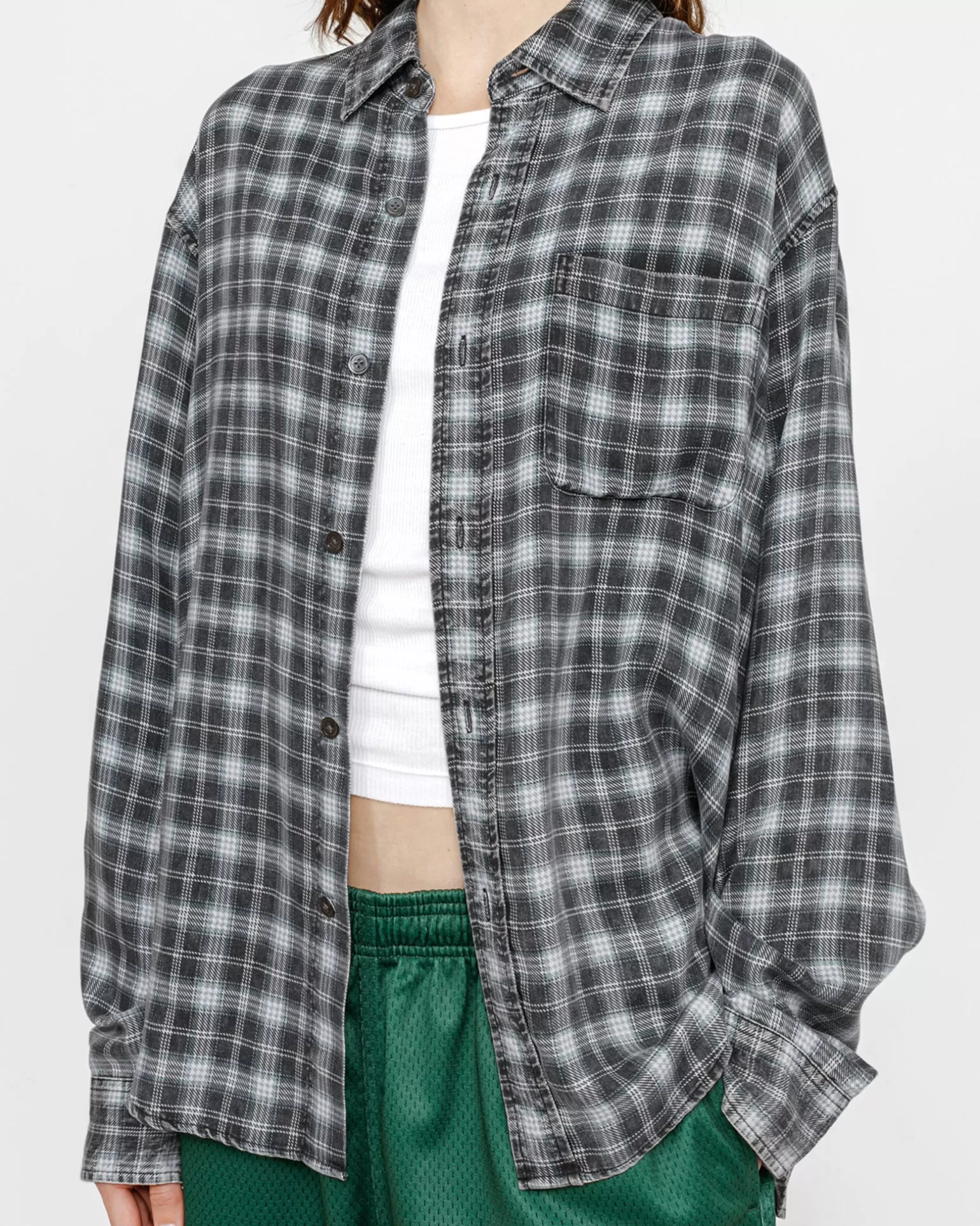 Shop Stüssy MATTHEW SHIRT PRINTED PLAID Blue