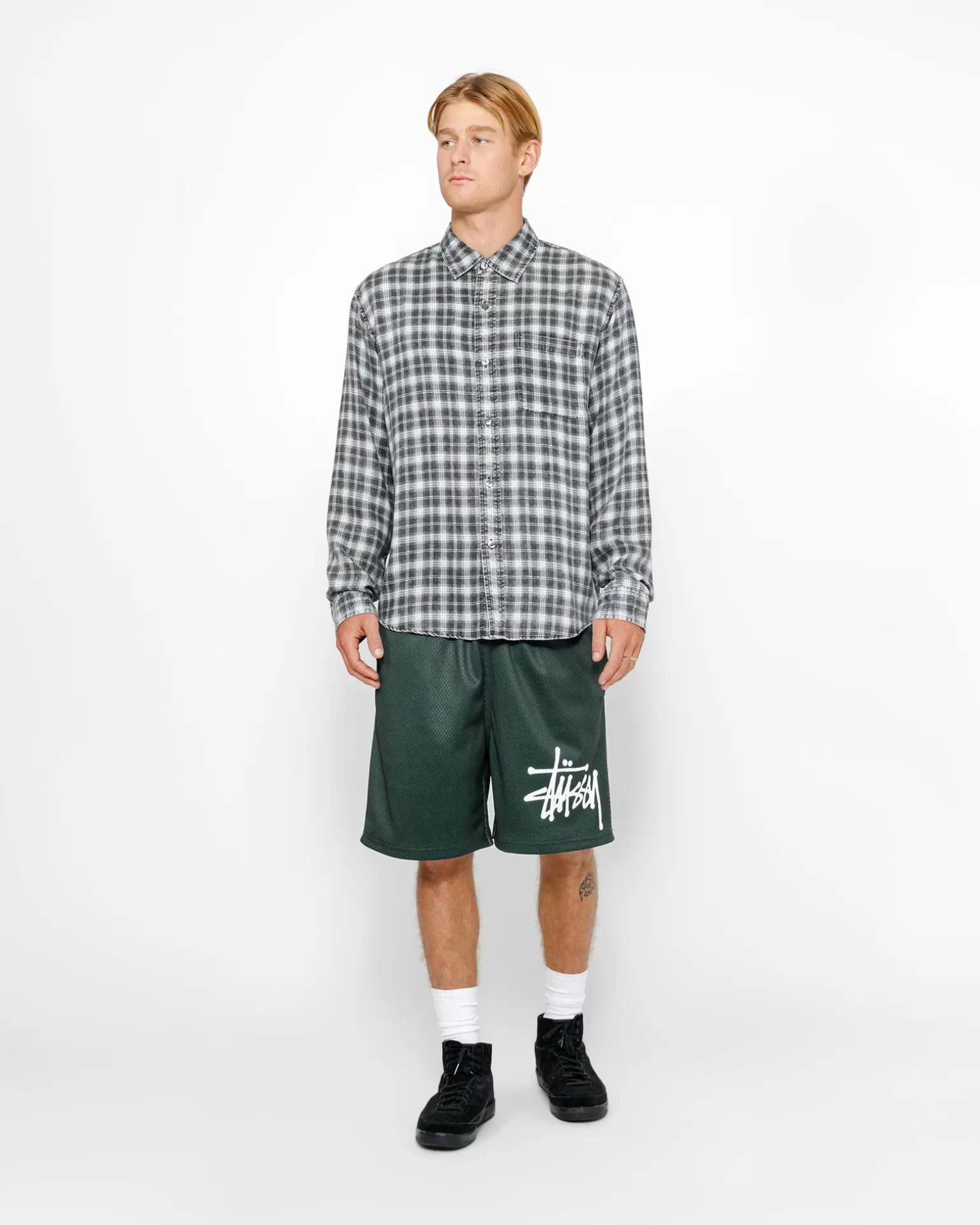 Best Stüssy MESH SHORT BIG BASIC Spruce