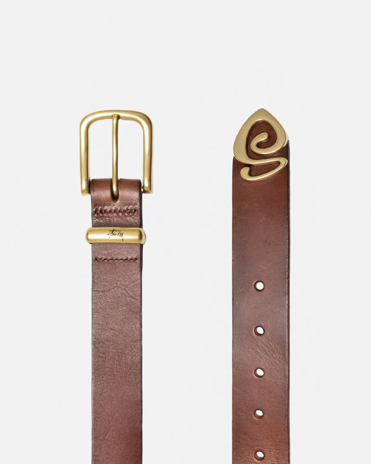 Cheap Stüssy METAL S TIP BELT Desert