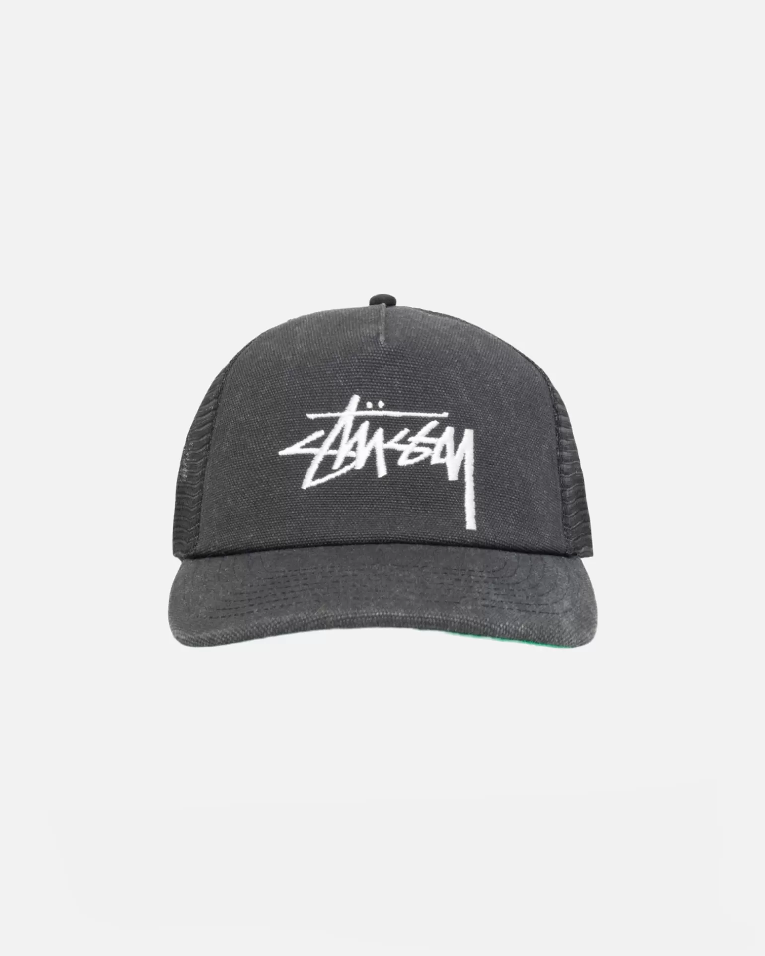 Outlet Stüssy MID DEPTH BIG STOCK MESH SNAPBACK Black