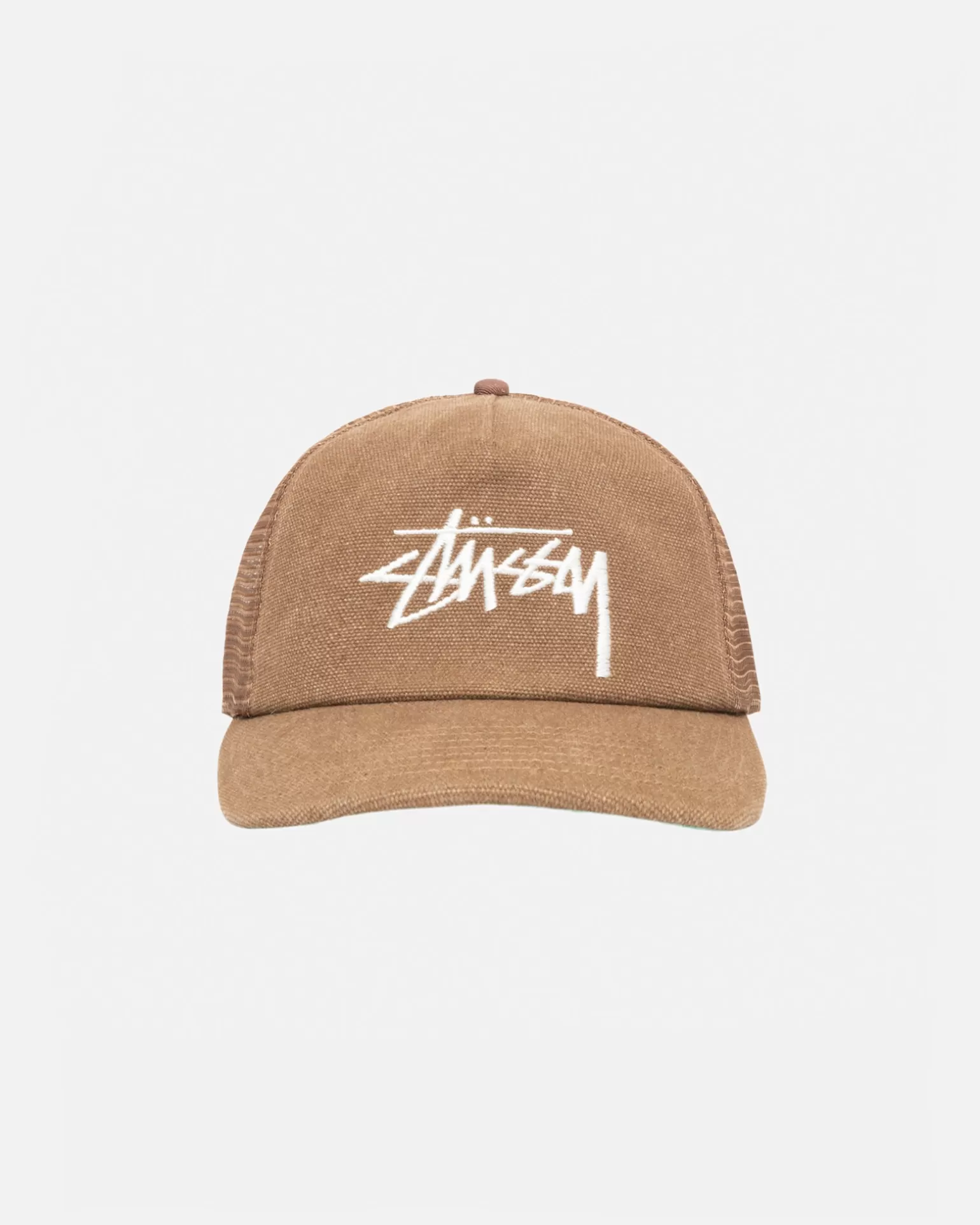 New Stüssy MID DEPTH BIG STOCK MESH SNAPBACK Brown