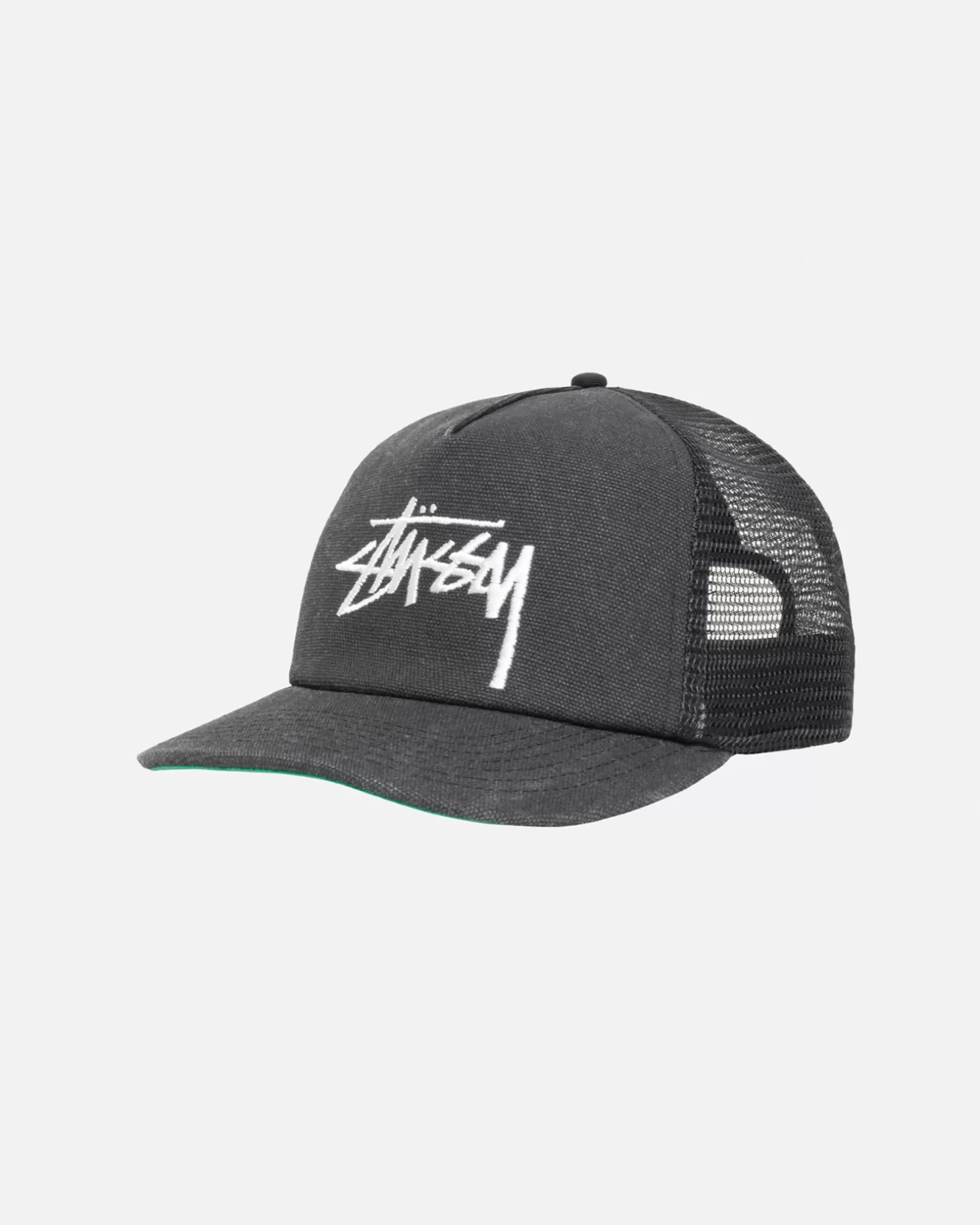 Outlet Stüssy MID DEPTH BIG STOCK MESH SNAPBACK Black