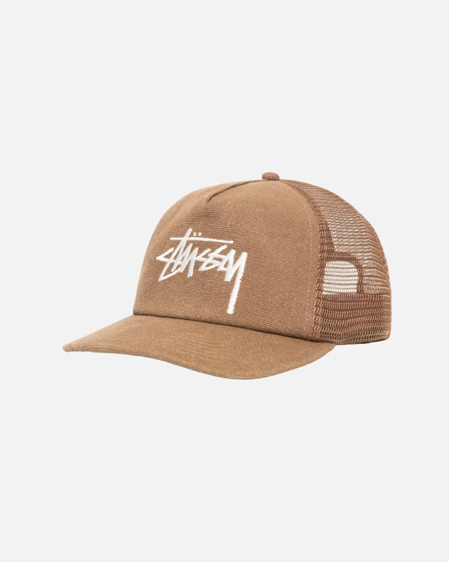 New Stüssy MID DEPTH BIG STOCK MESH SNAPBACK Brown