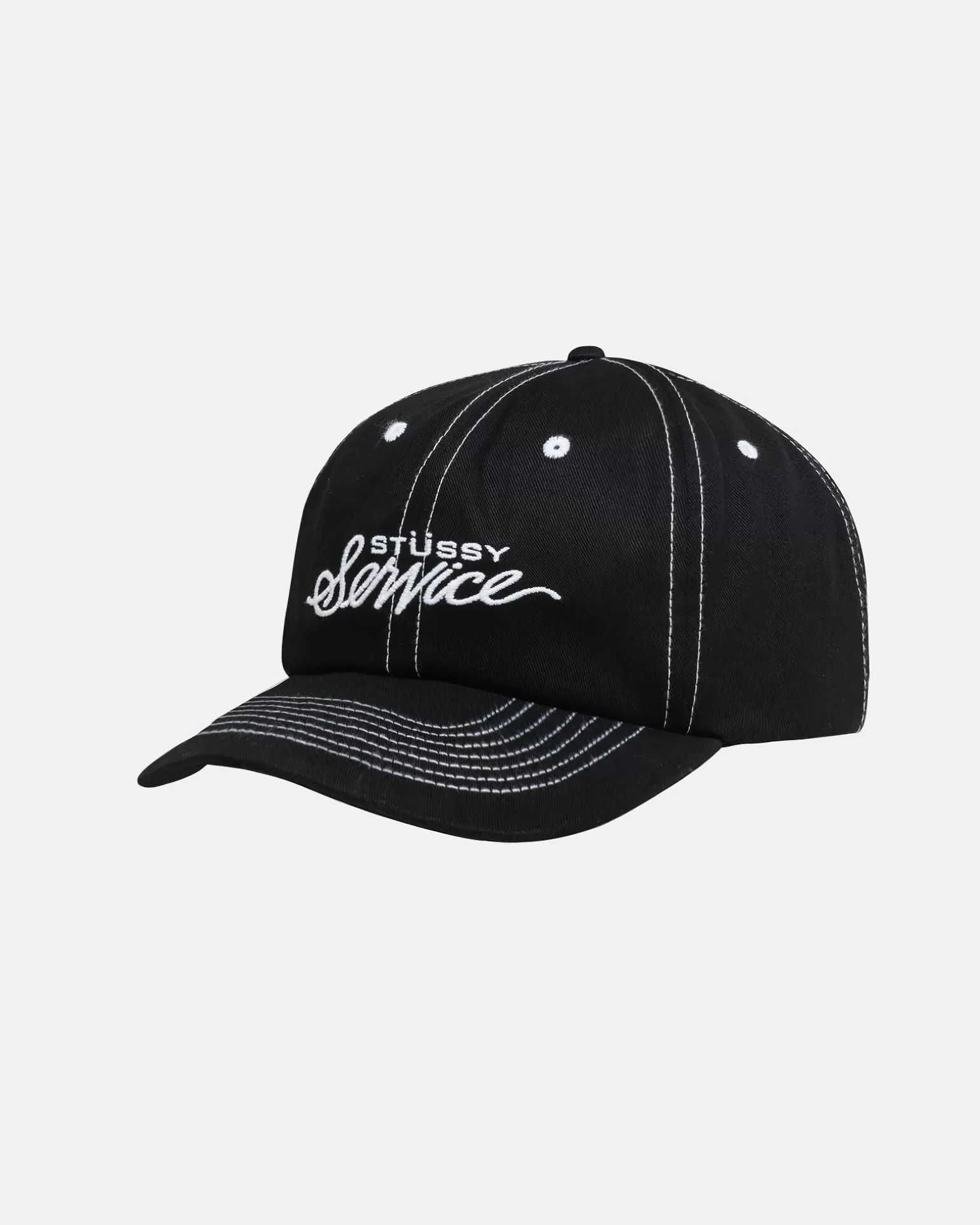 Outlet Stüssy MID DEPTH STÜSSY SERVICE STRAPBACK True Black