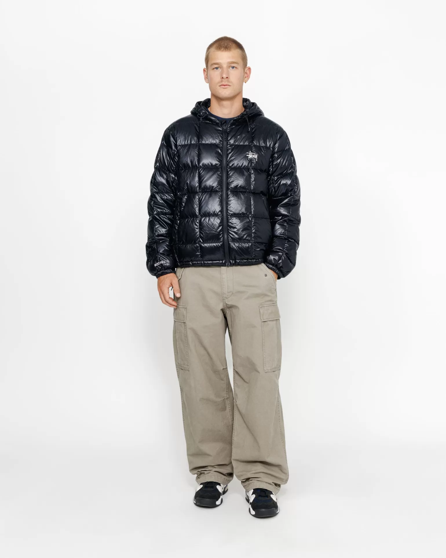 Hot Stüssy MIDWEIGHT HOODED PUFFER Black