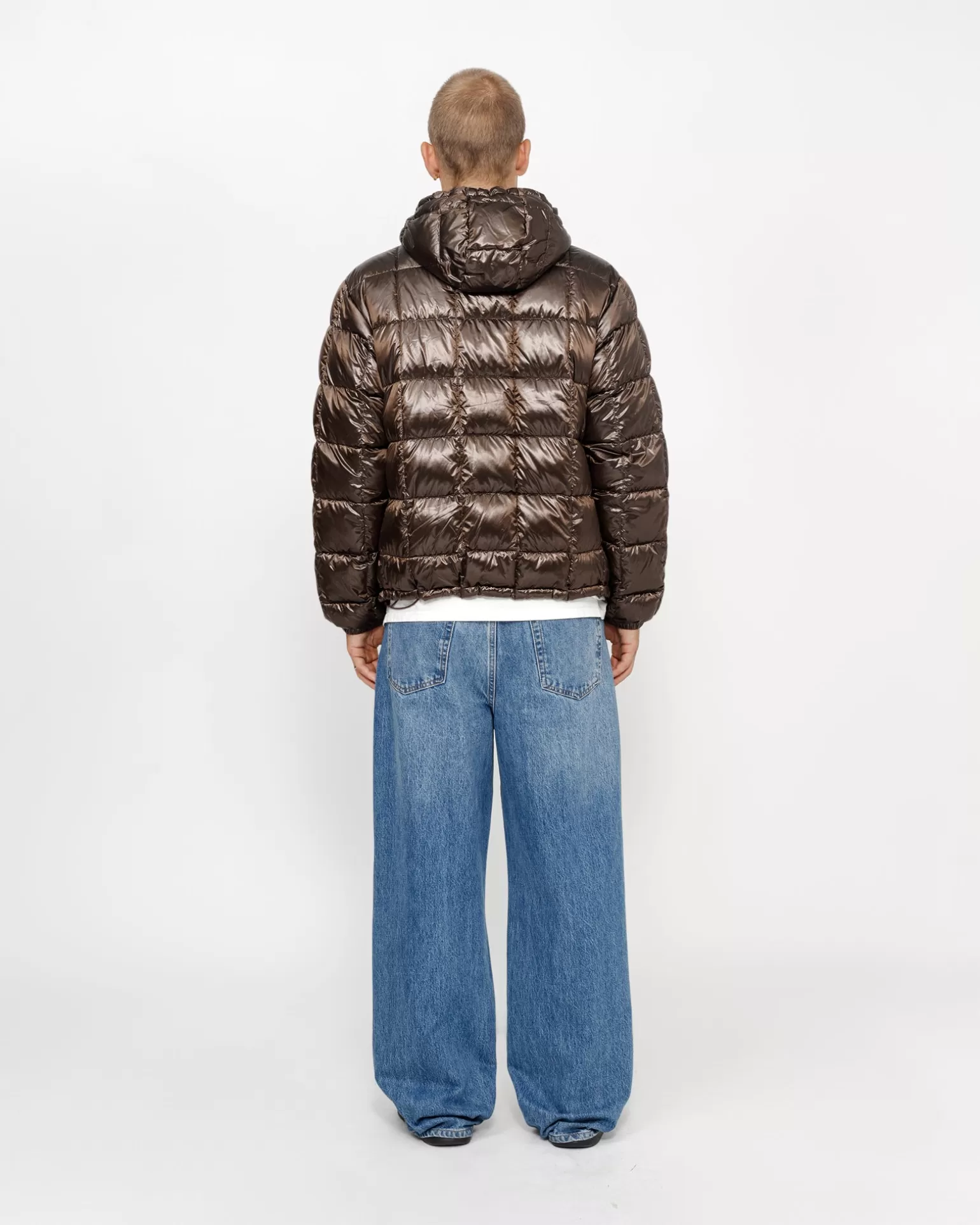 Store Stüssy MIDWEIGHT HOODED PUFFER Brown