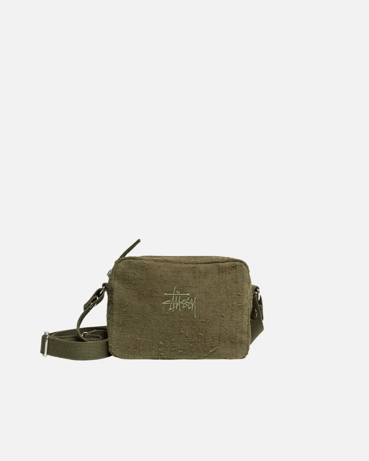 Discount Stüssy NEEDLE PUNCH SIDE POUCH Olive