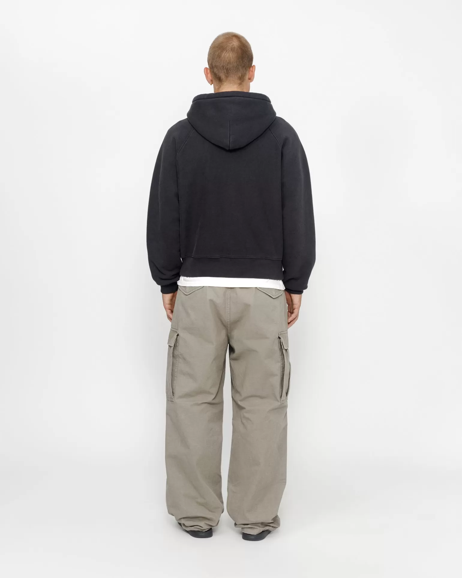 Hot Stüssy RAGLAN ZIP HOODIE Washed Black