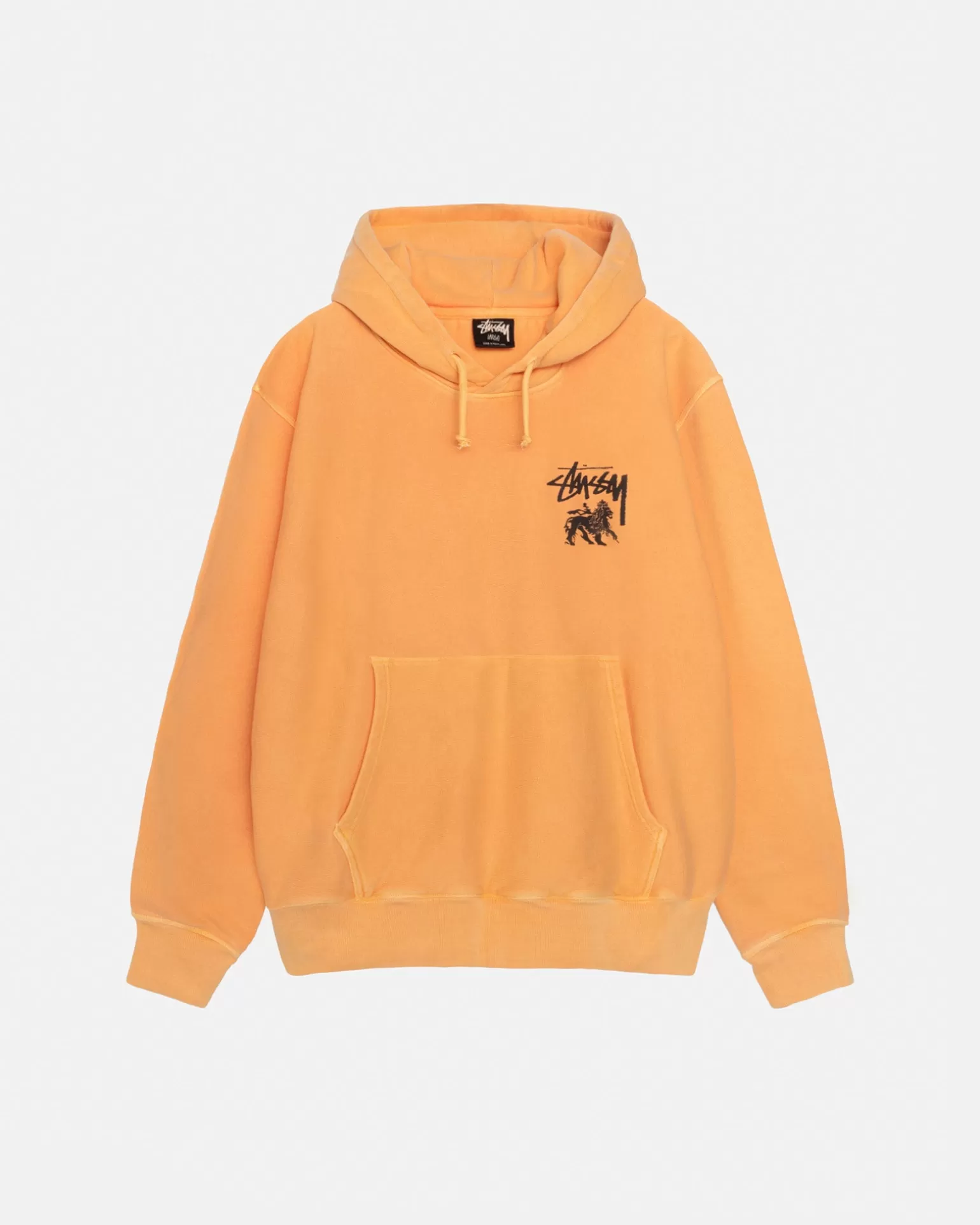 Flash Sale Stüssy RASTA LION HOODIE PIGMENT DYED Orange