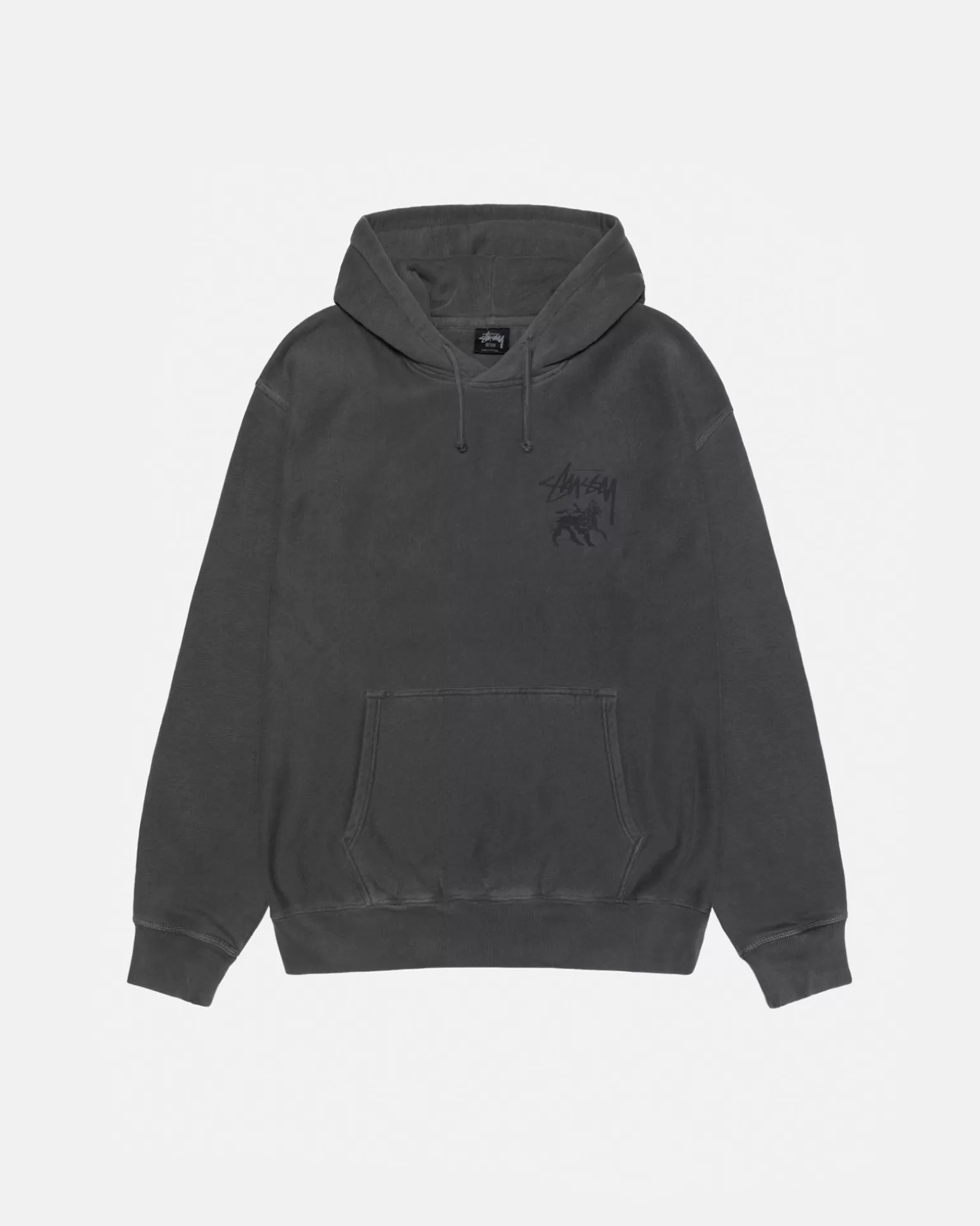 Cheap Stüssy RASTA LION HOODIE PIGMENT DYED Black
