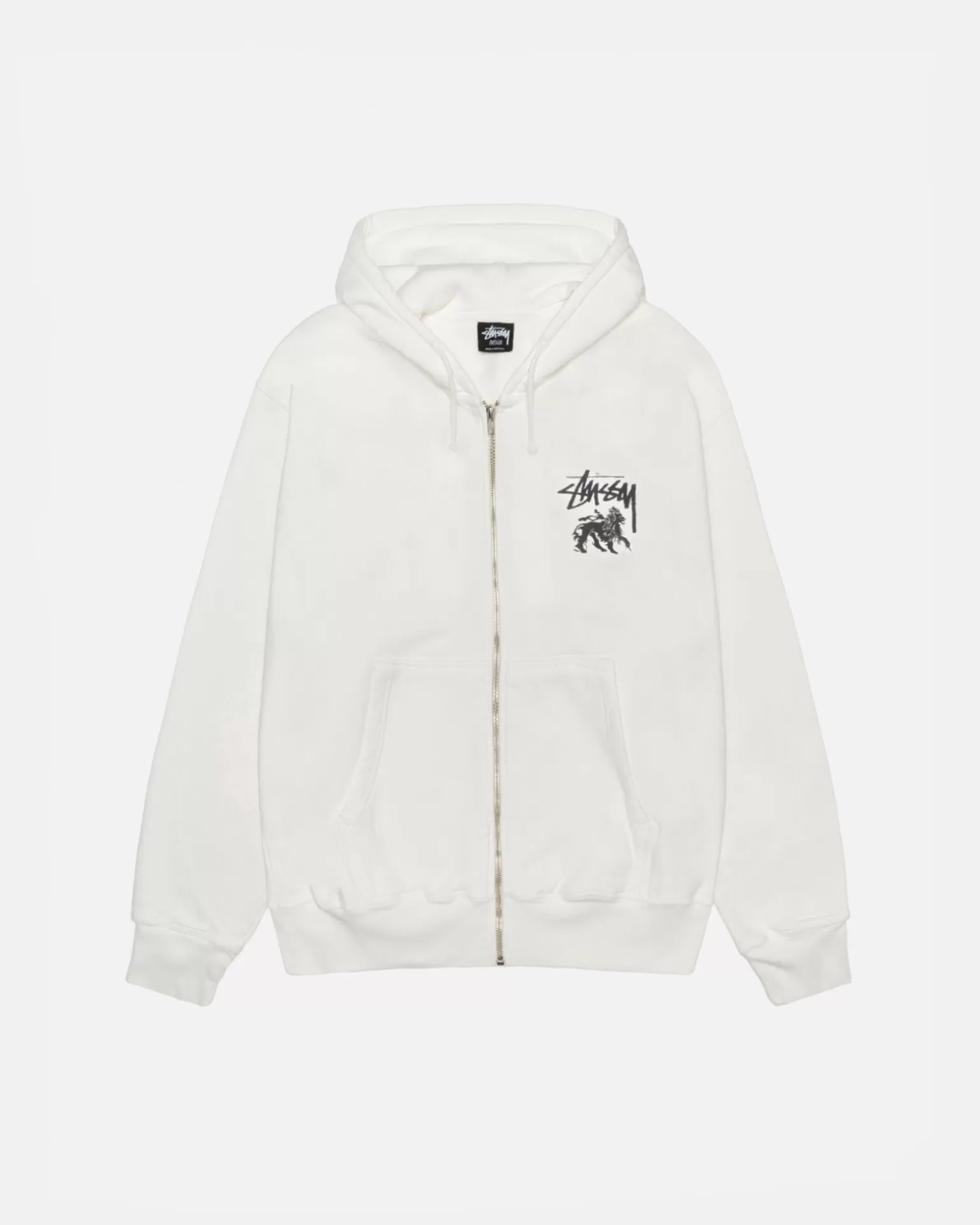 Fashion Stüssy RASTA LION ZIP HOODIE PIGMENT DYED Natural