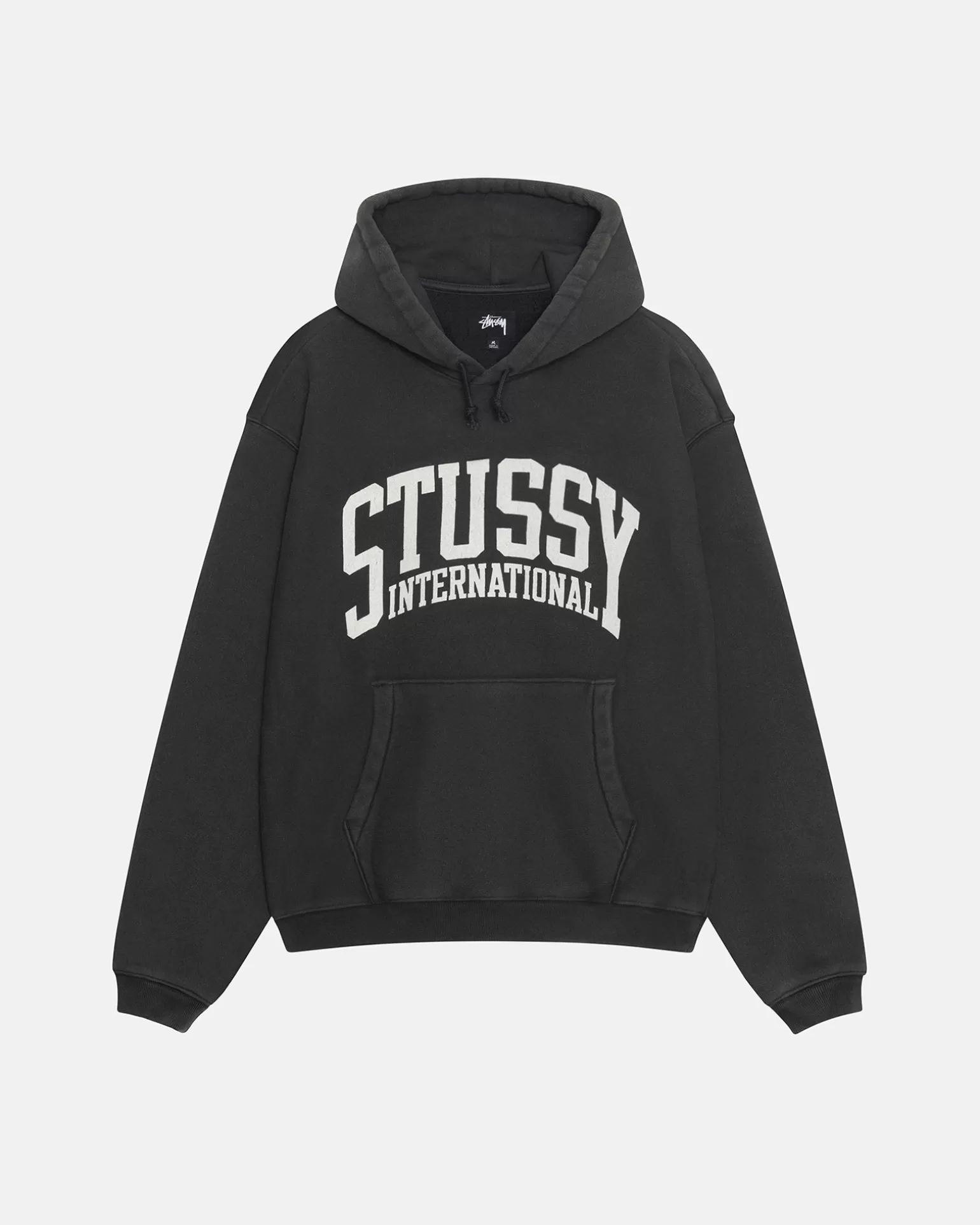 New Stüssy RELAXED HOODIE INTERNATIONAL Washed Black
