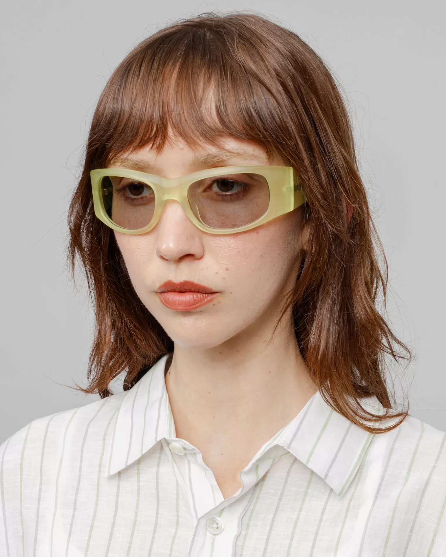 Online Stüssy RENE SUNGLASSES Matte Yellow / Light Grey Lens