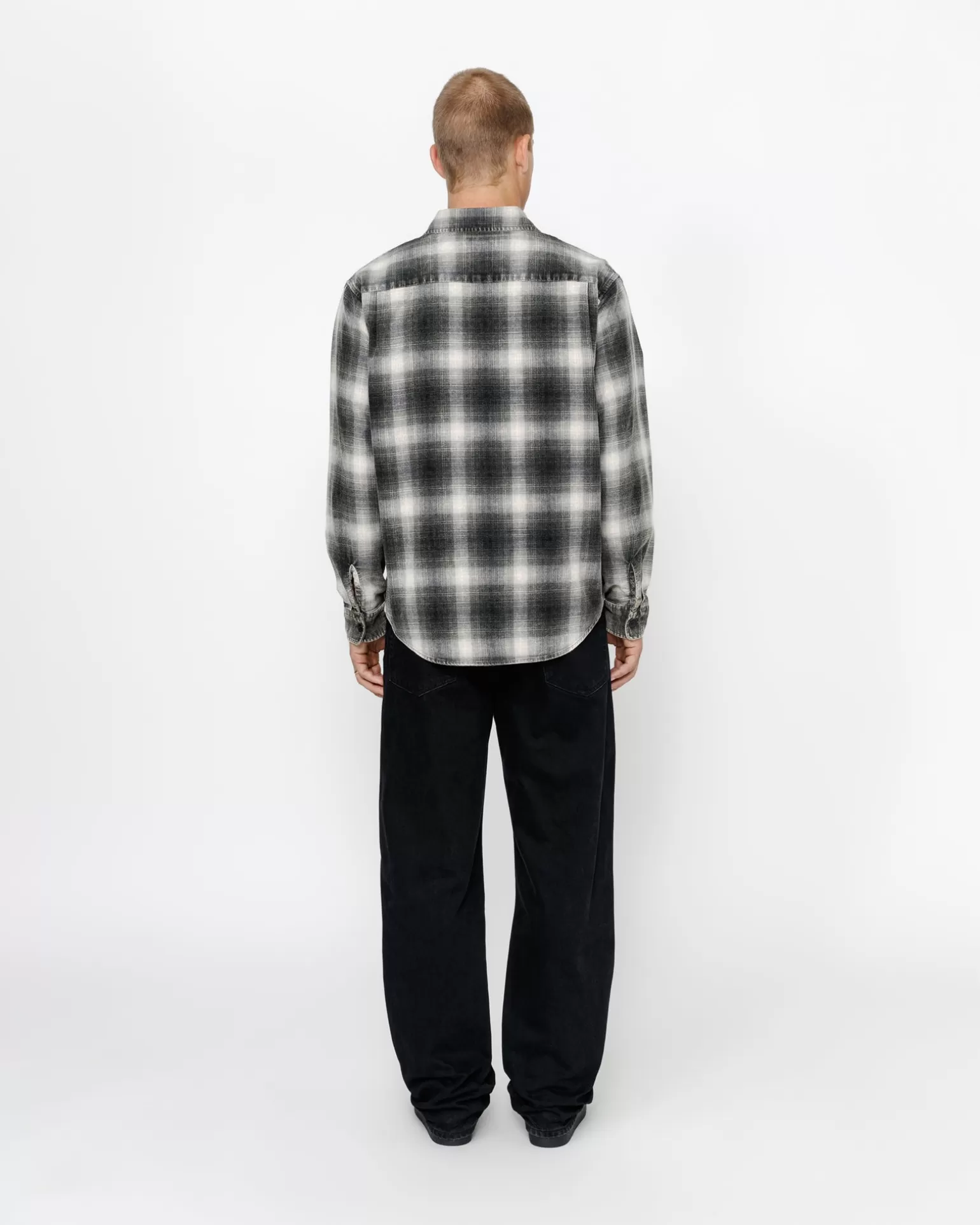 Sale Stüssy ROCCO FLANNEL PLAID SHIRT Grey
