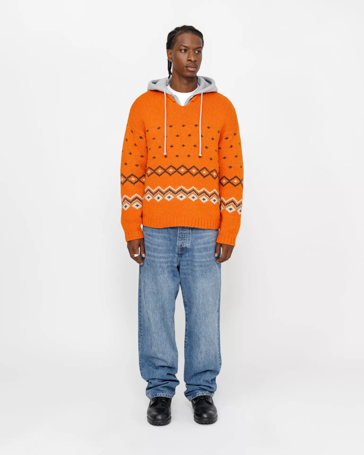 Best Sale Stüssy ROLL NECK FAIRISLE SWEATER Orange