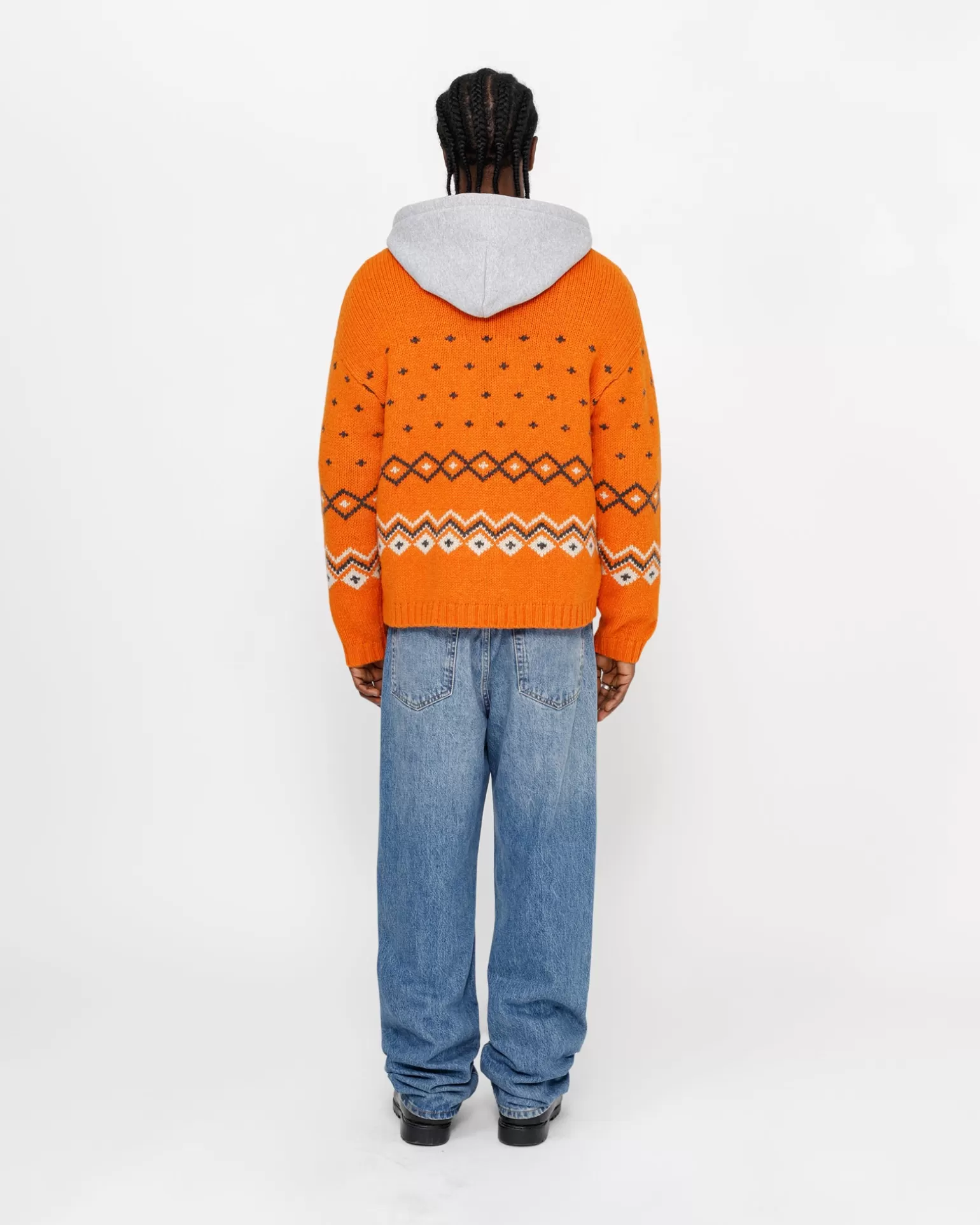 Best Sale Stüssy ROLL NECK FAIRISLE SWEATER Orange