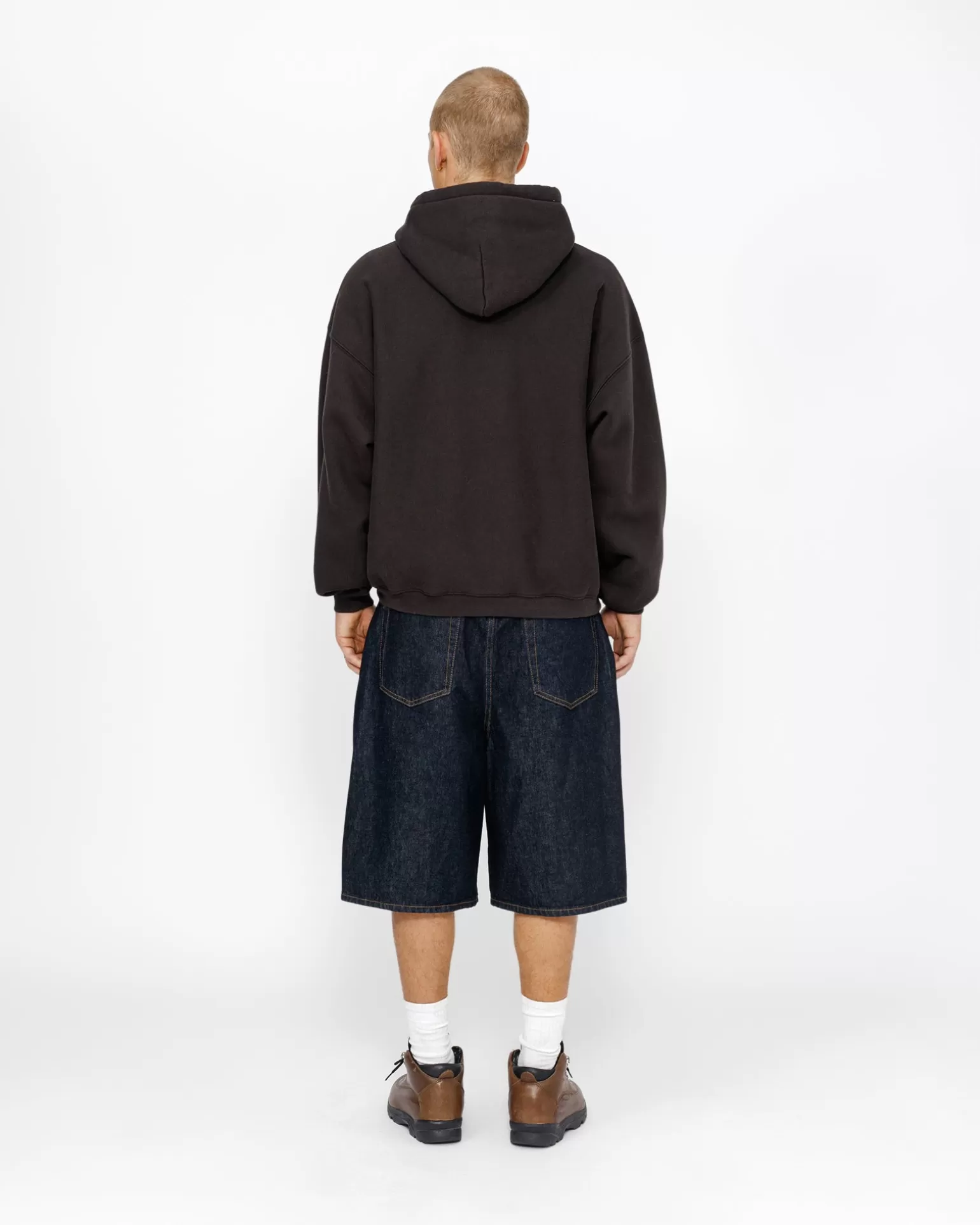 Clearance Stüssy SATIN PATCH HOODIE Washed Black