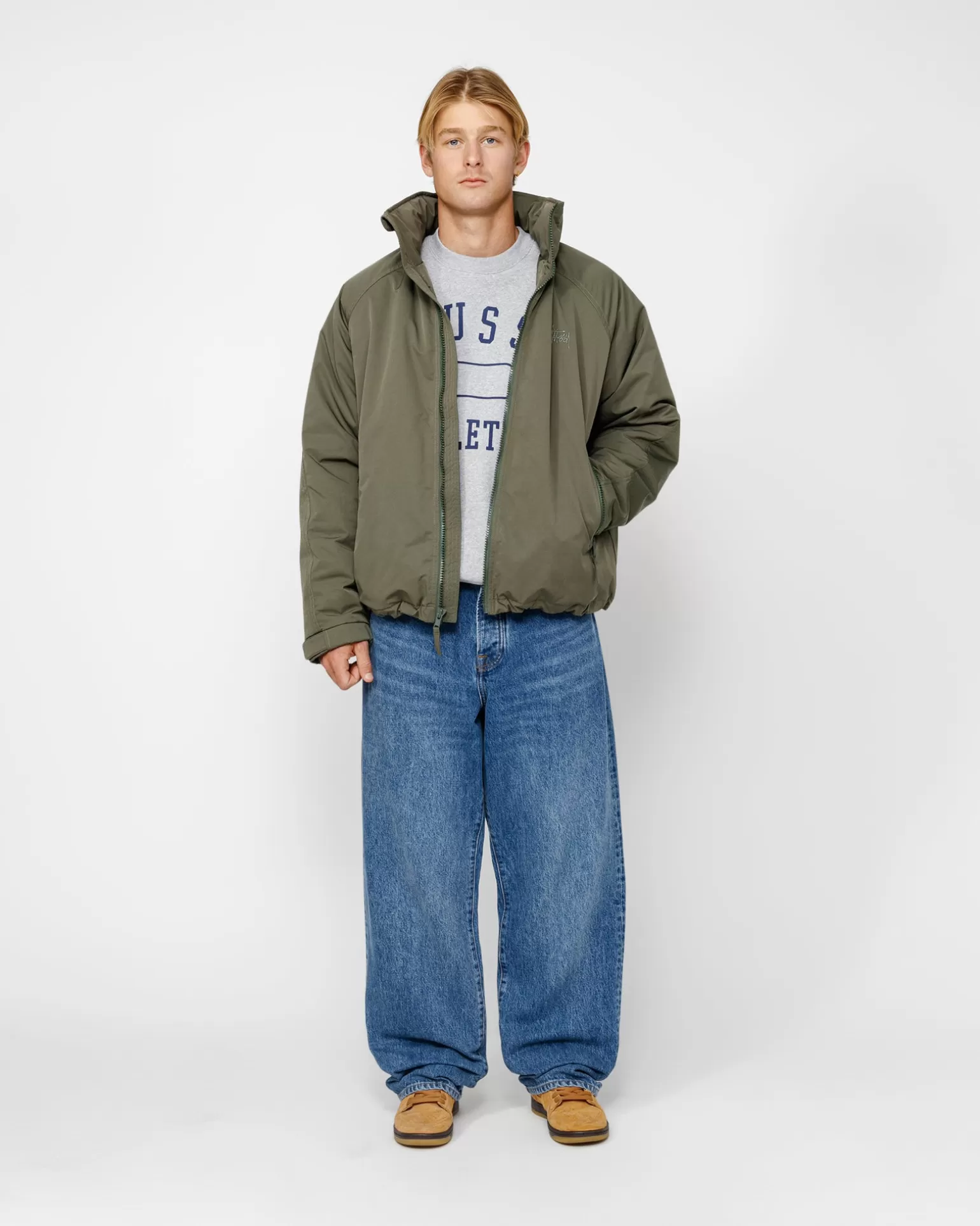 Cheap Stüssy SHORT MILITARY PARKA Pine