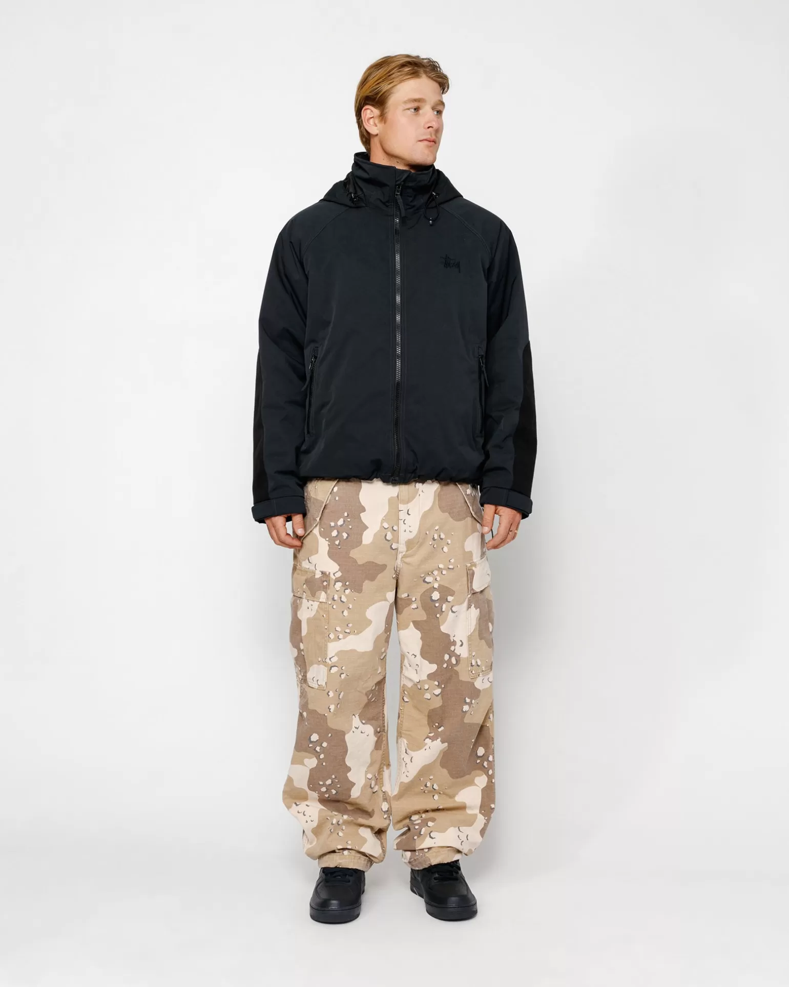 Sale Stüssy SHORT MILITARY PARKA Black