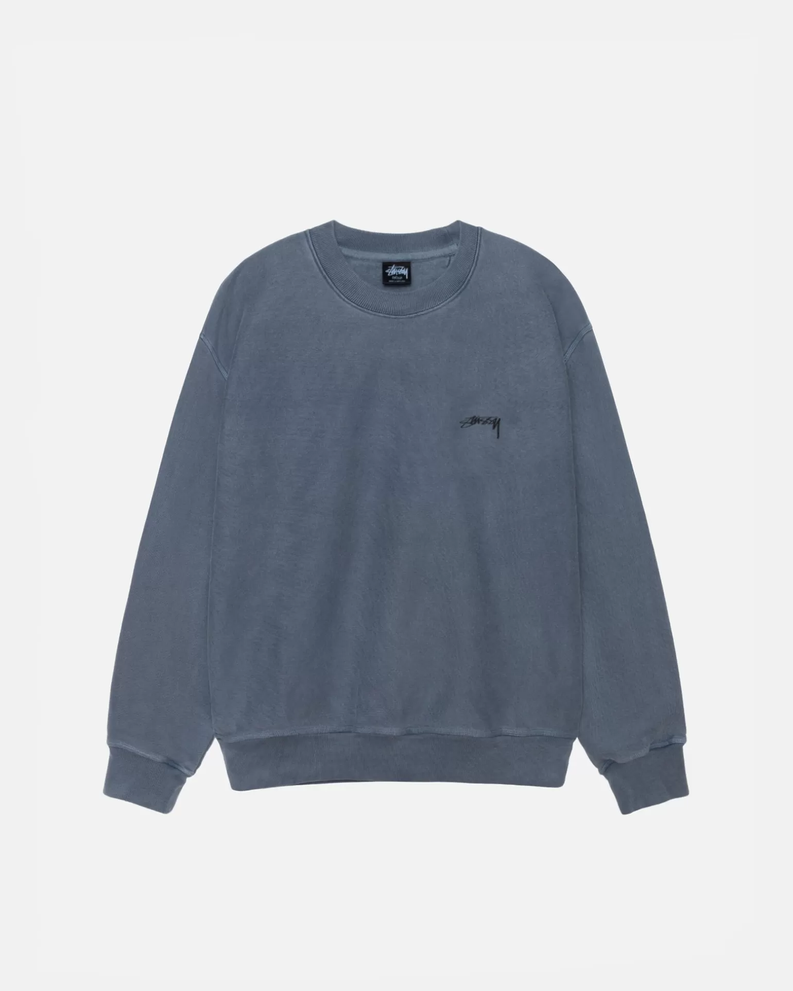 Discount Stüssy SMOOTH STOCK CREW PIGMENT DYED Navy