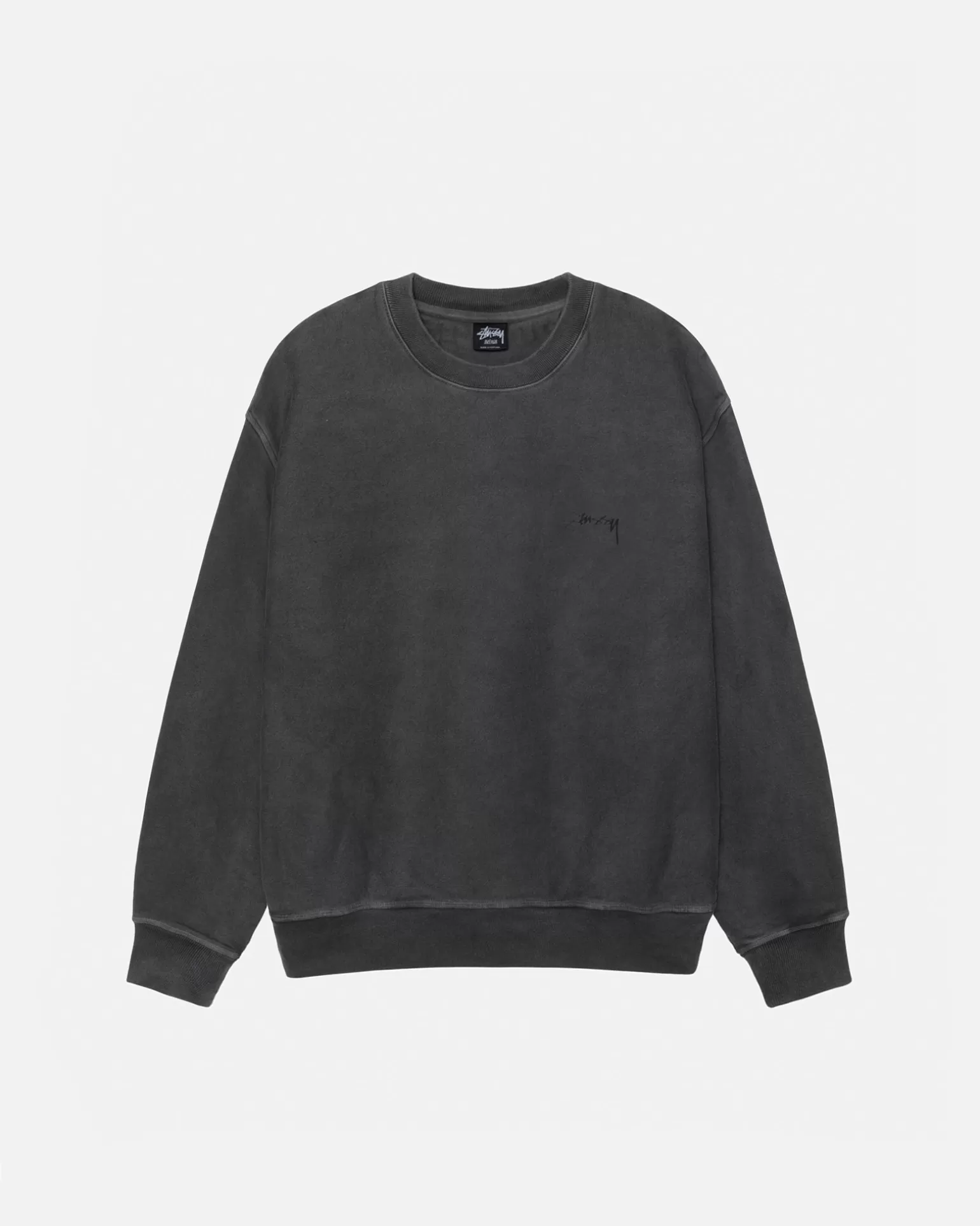 Best Sale Stüssy SMOOTH STOCK CREW PIGMENT DYED Black/Black