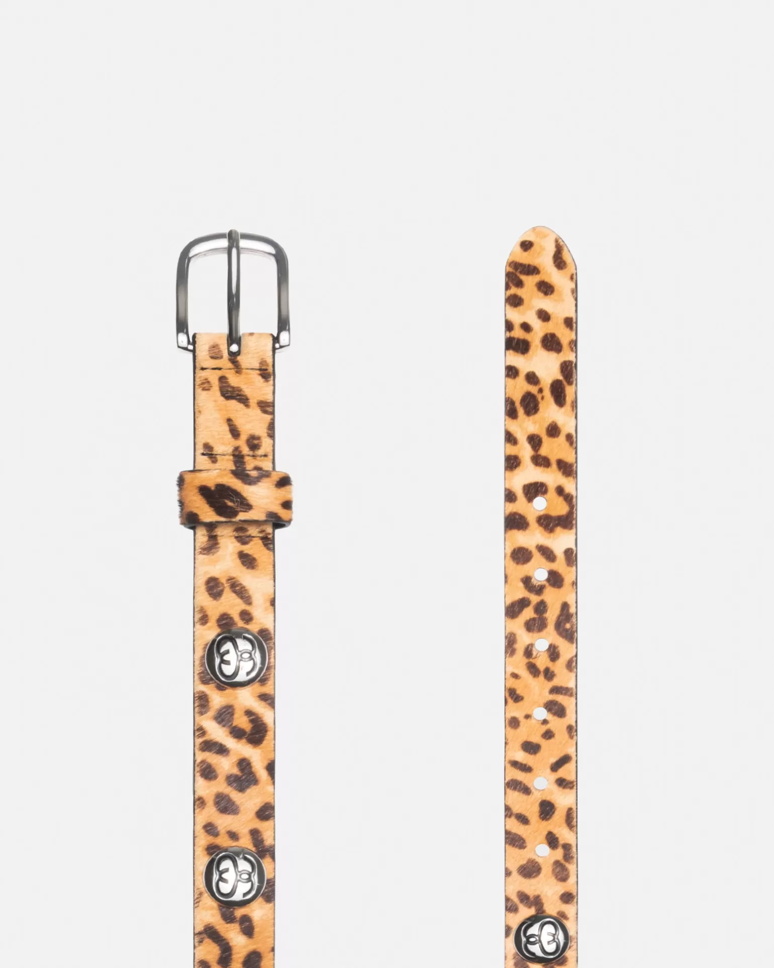 Online Stüssy SS-LINK STUDDED BELT Hairy Cheetah Print