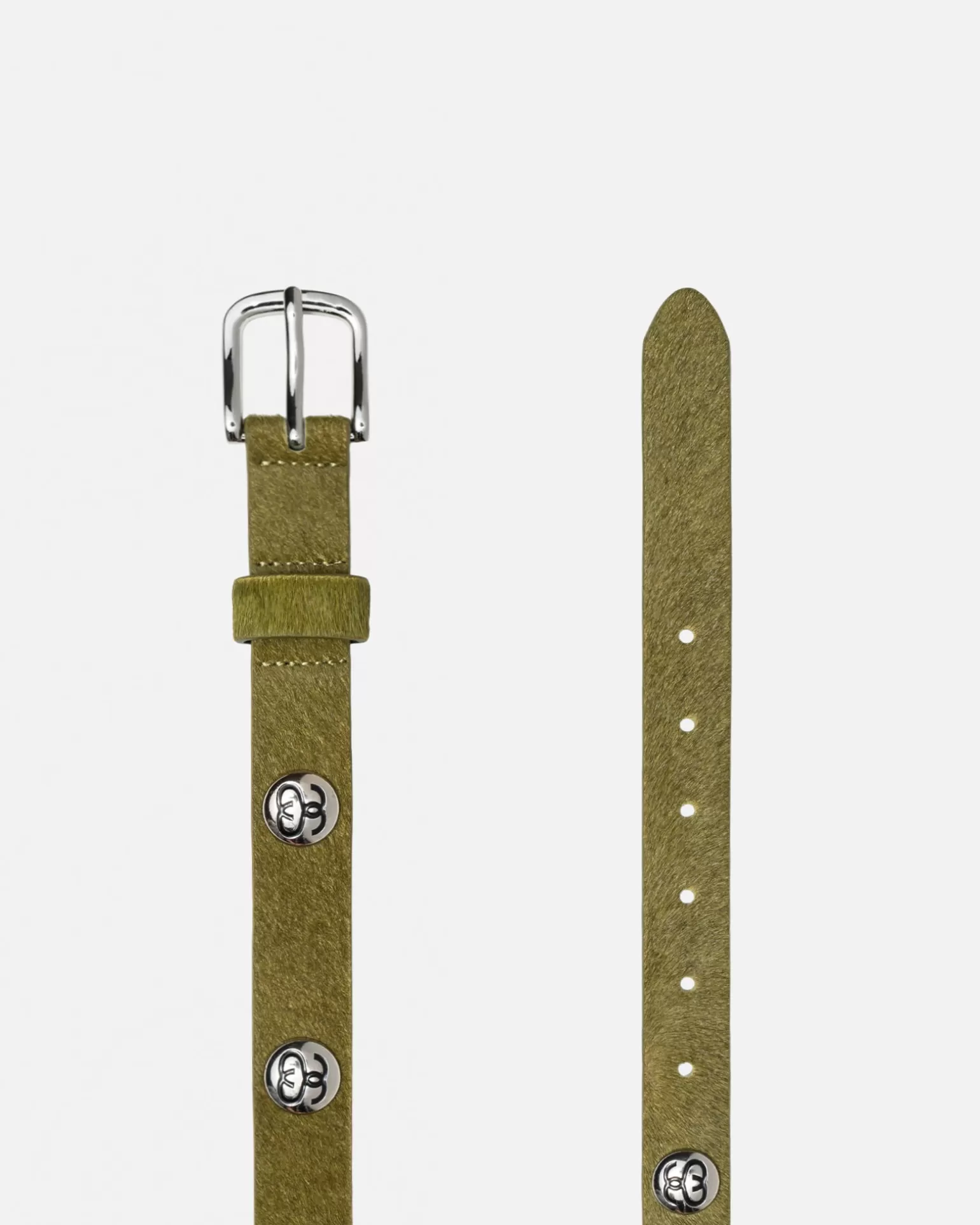 Discount Stüssy SS-LINK STUDDED BELT Hairy Moss