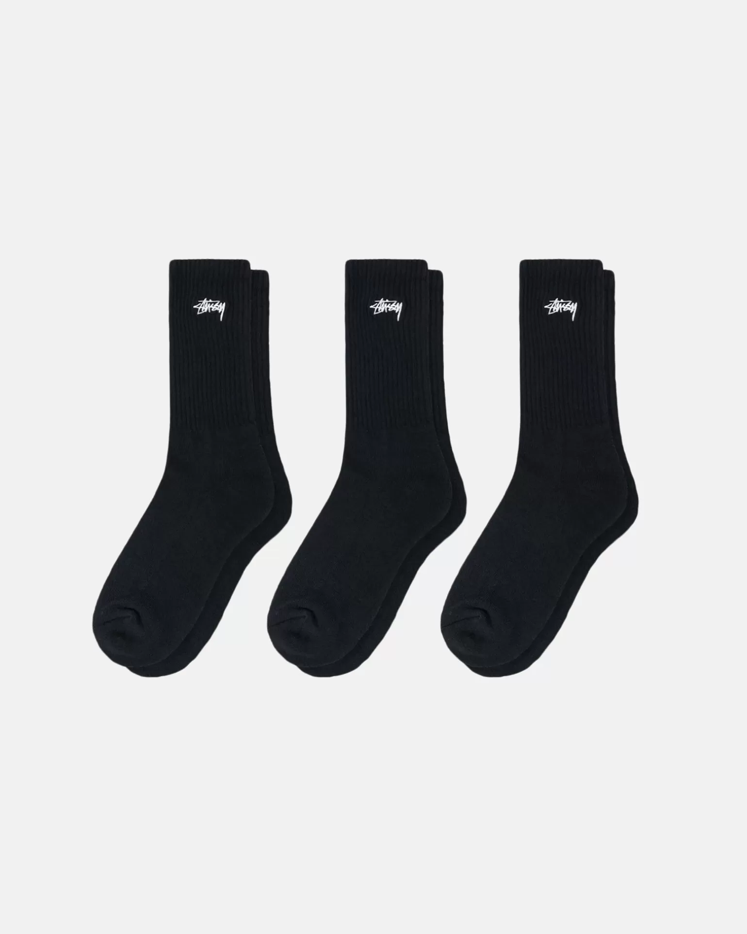 Best Sale Stüssy STOCK CREW SOCKS 3 PACK Black