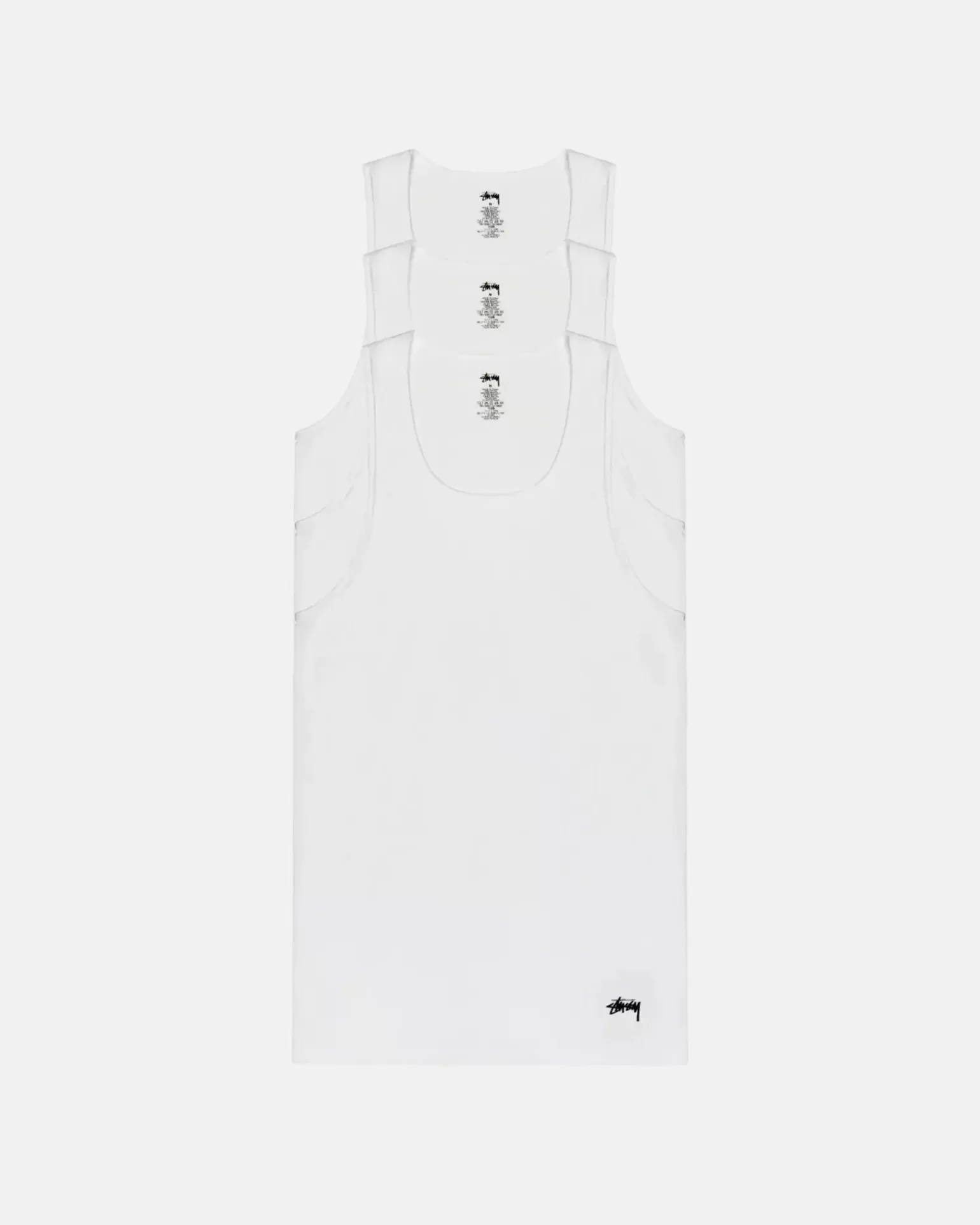 Cheap Stüssy STÜSSY TANK UNDERSHIRTS 3 PACK White