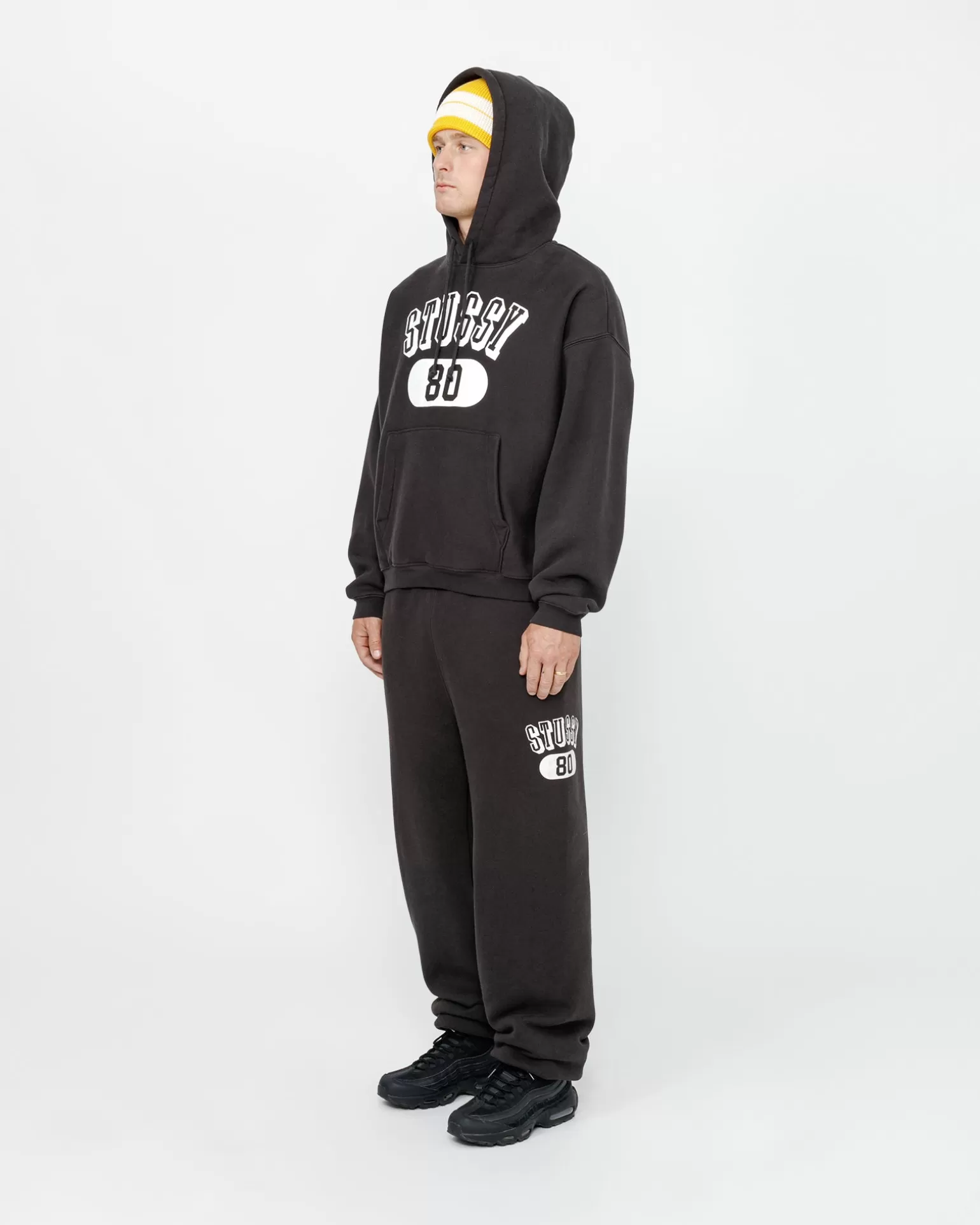 Clearance Stüssy STUSSY 80 RELAXED HOODIE Washed Black