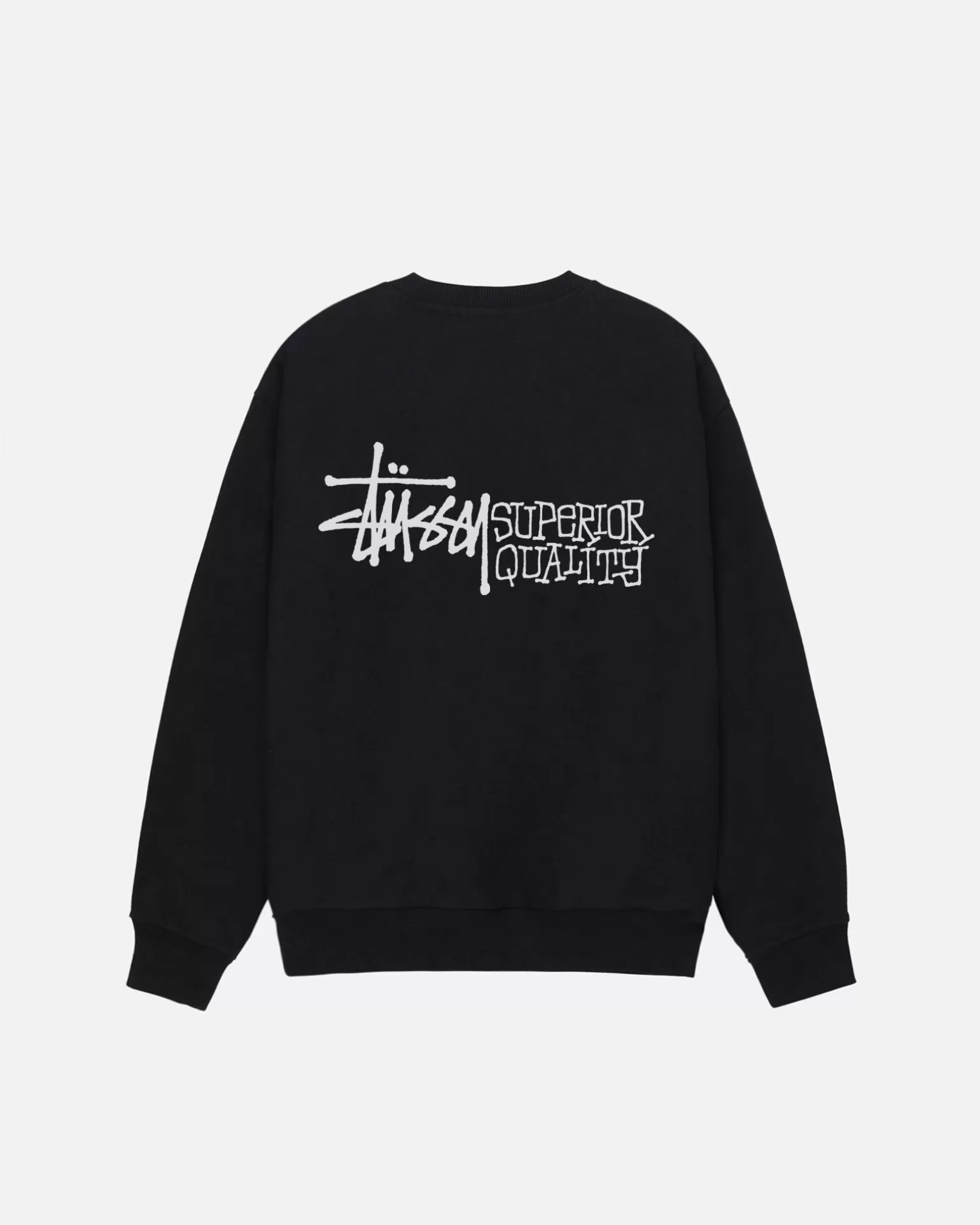 Cheap Stüssy SUPERIOR QUALITY CREW Black