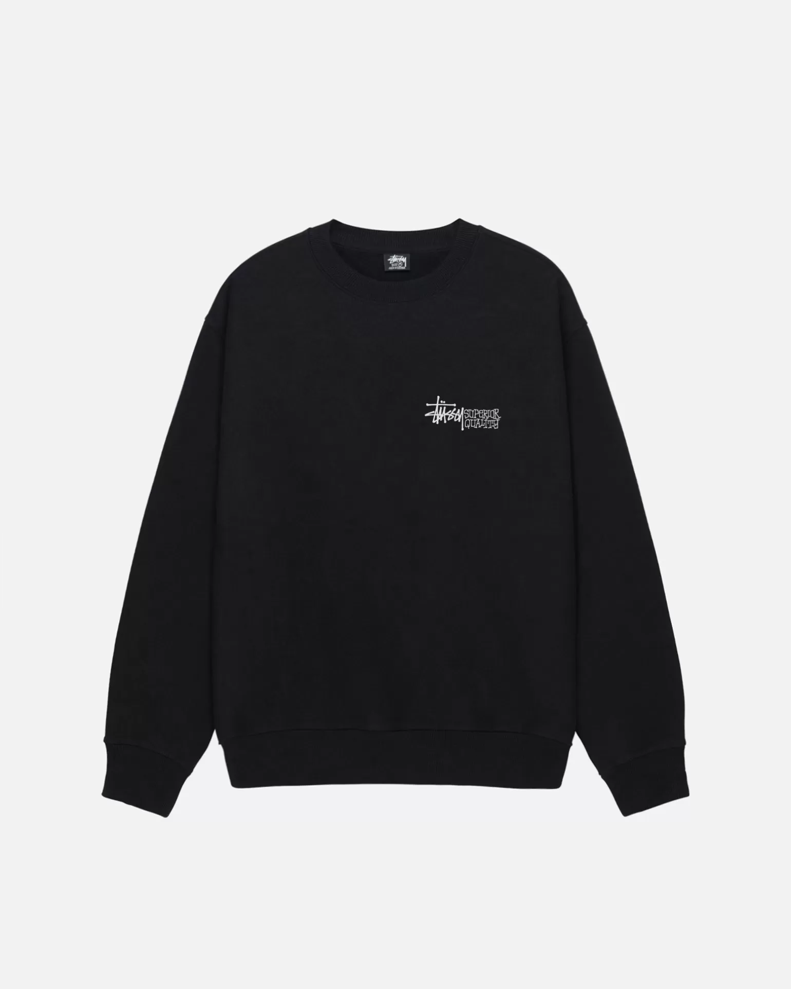 Cheap Stüssy SUPERIOR QUALITY CREW Black