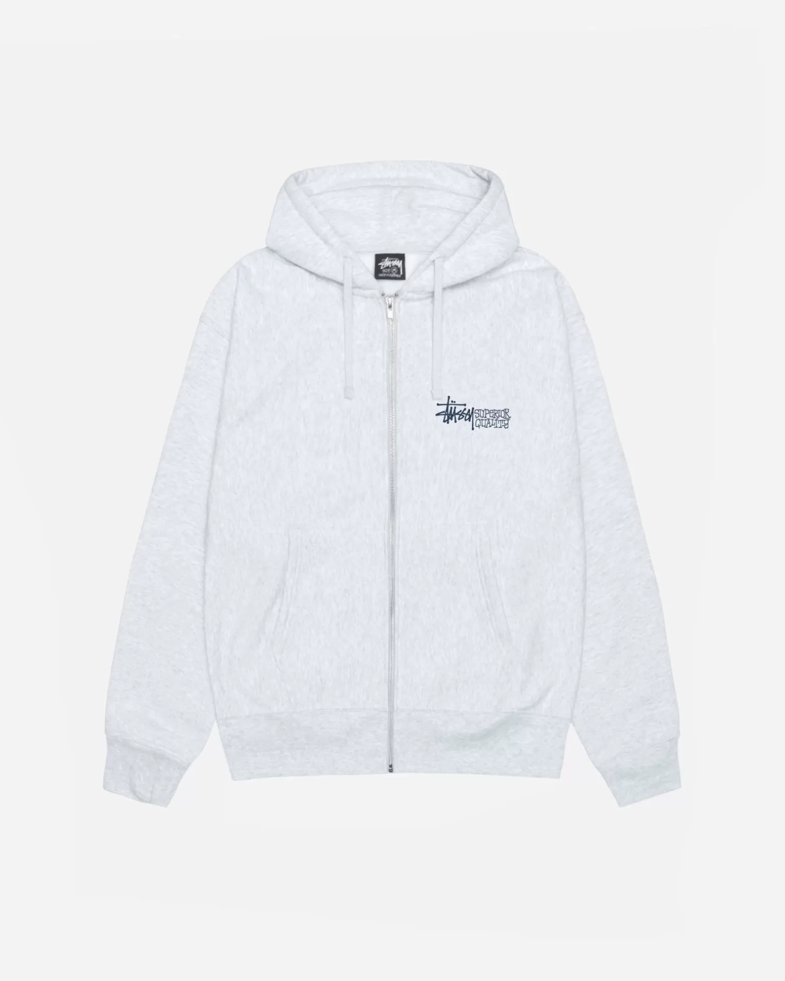 Clearance Stüssy SUPERIOR QUALITY ZIP HOODIE Ash Heather