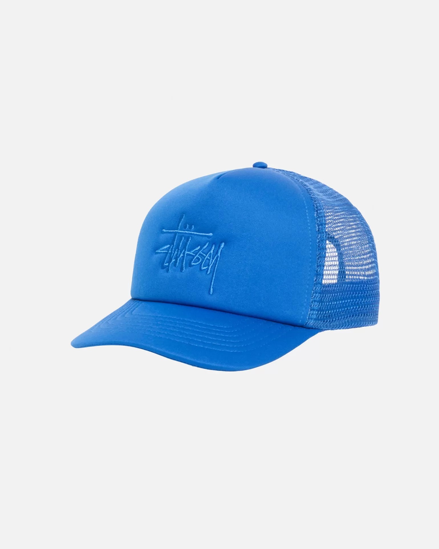 Outlet Stüssy TRUCKER BIG BASIC SNAPBACK Sport Blue
