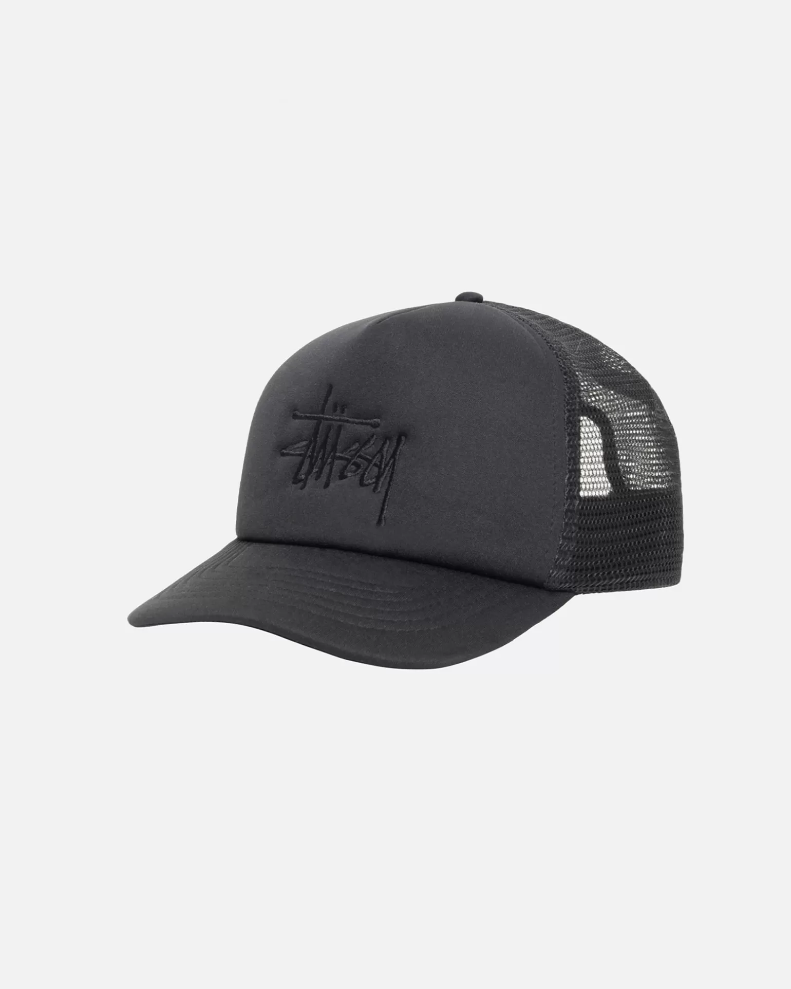 New Stüssy TRUCKER BIG BASIC SNAPBACK Shadow Black