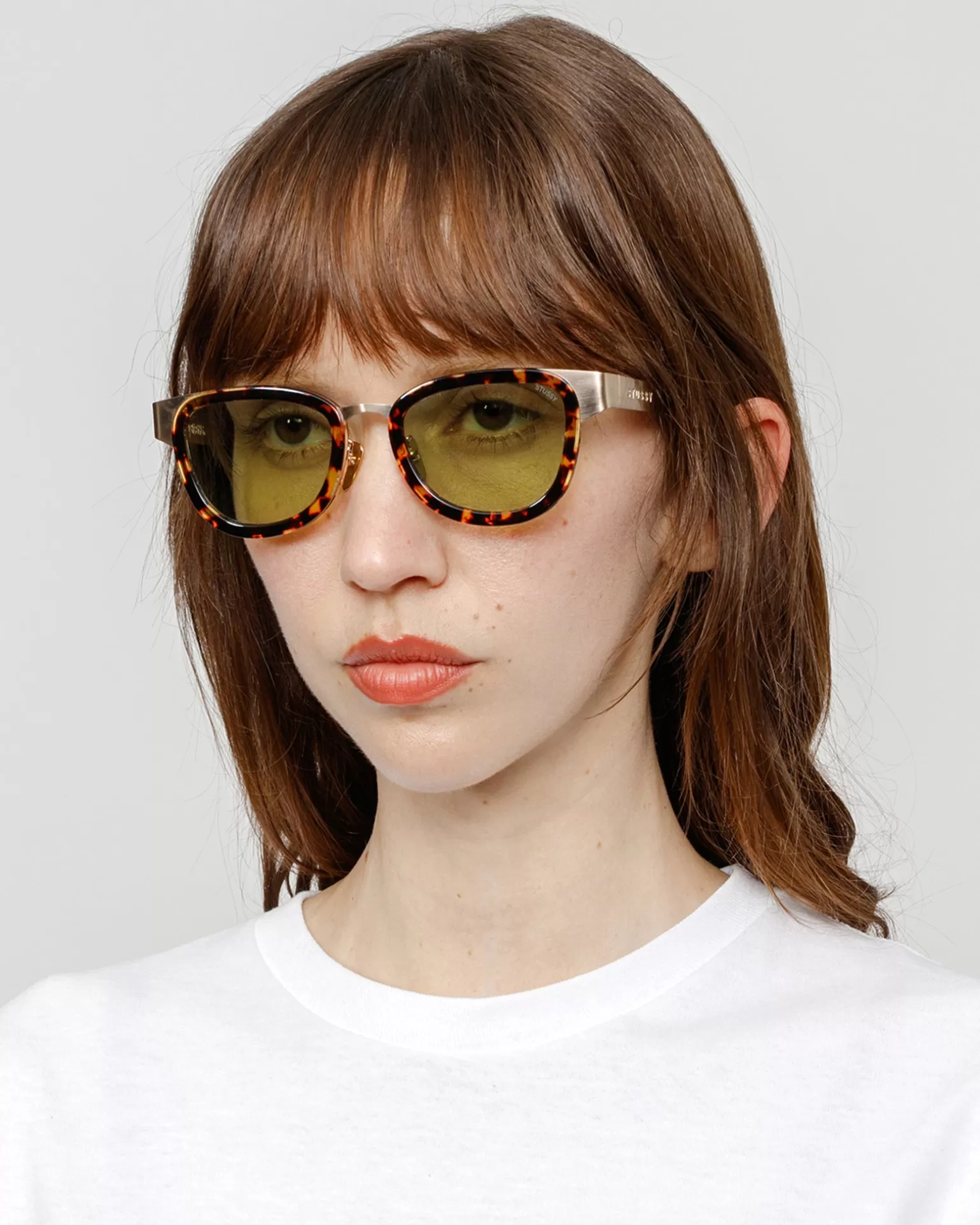 Online Stüssy VIDAL SUNGLASSES Tortoise / Green Lens