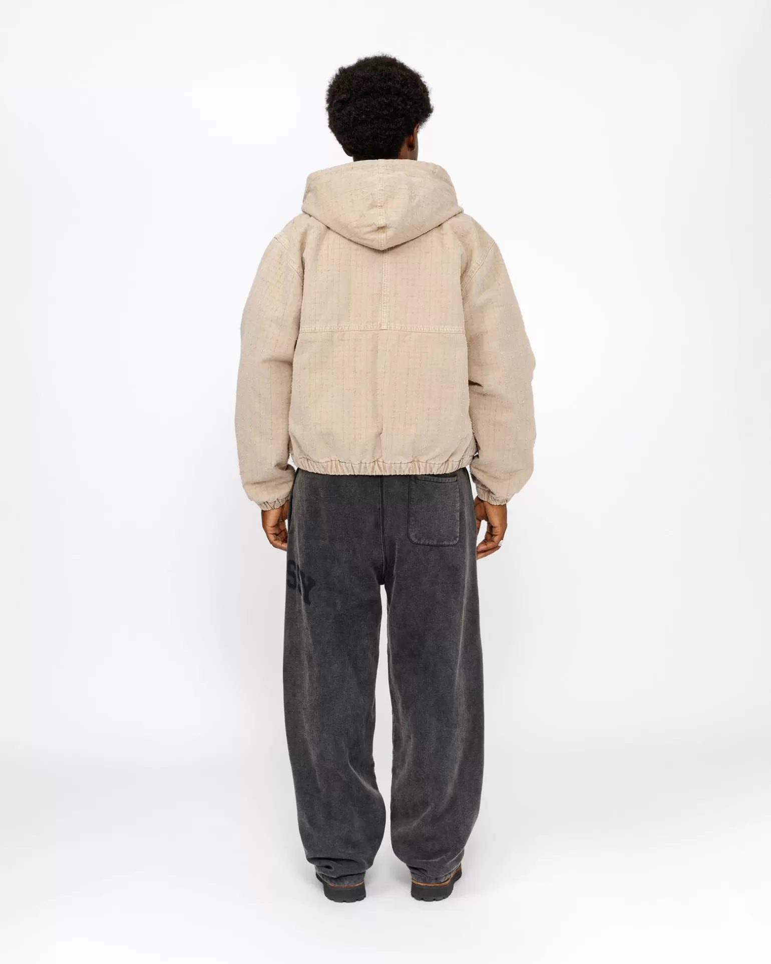 Hot Stüssy WORK JACKET CANVAS NEEDLE PUNCH Khaki