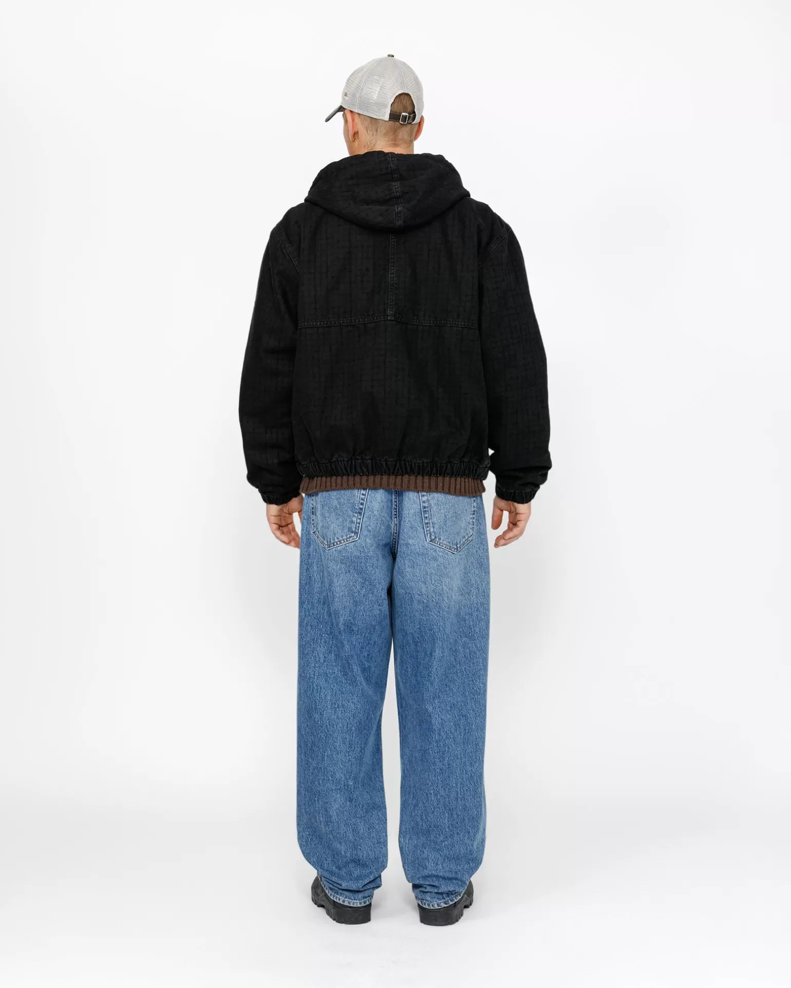 Discount Stüssy WORK JACKET CANVAS NEEDLE PUNCH Black
