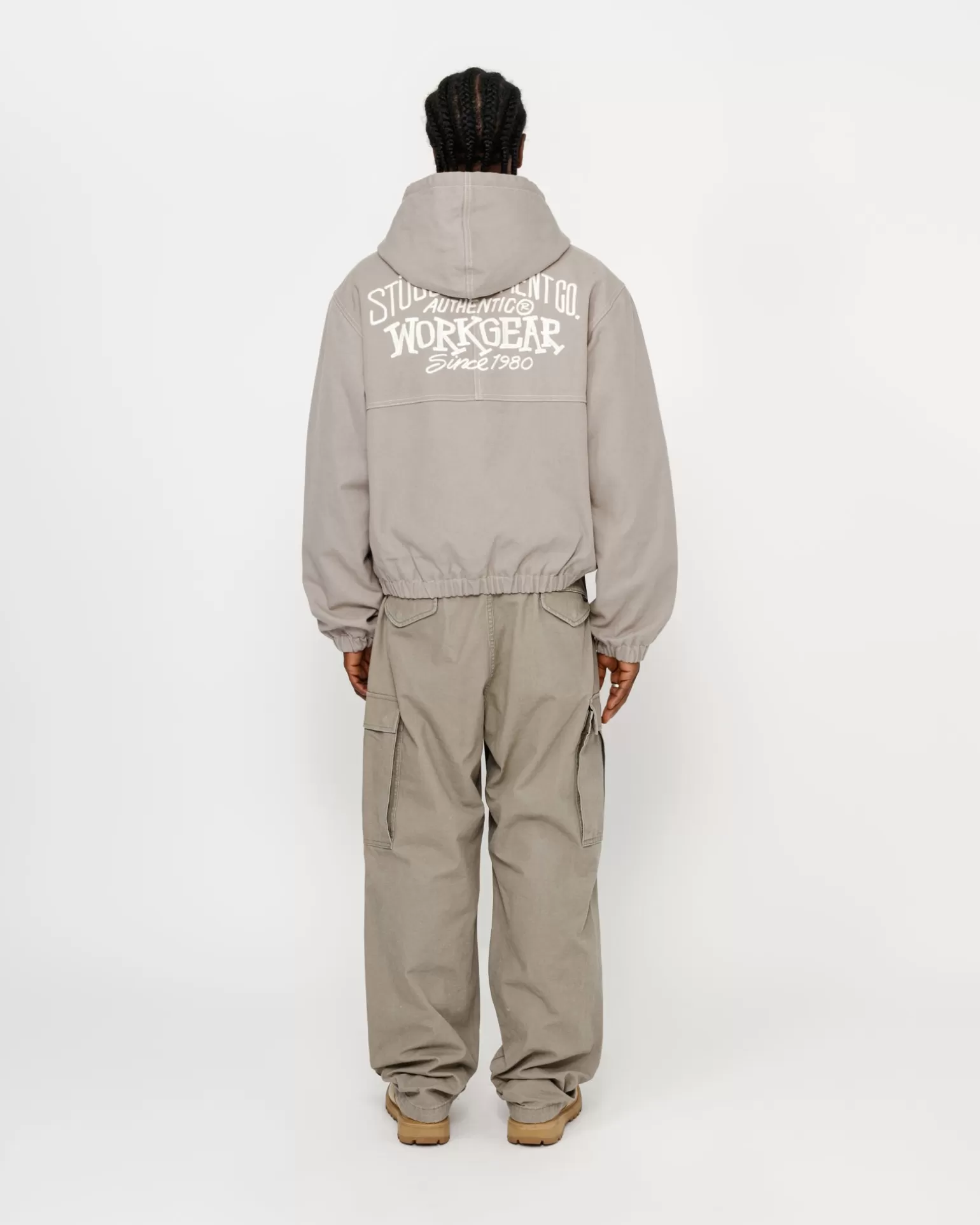 Best Sale Stüssy WORK JACKET CONTRAST STITCH Grey