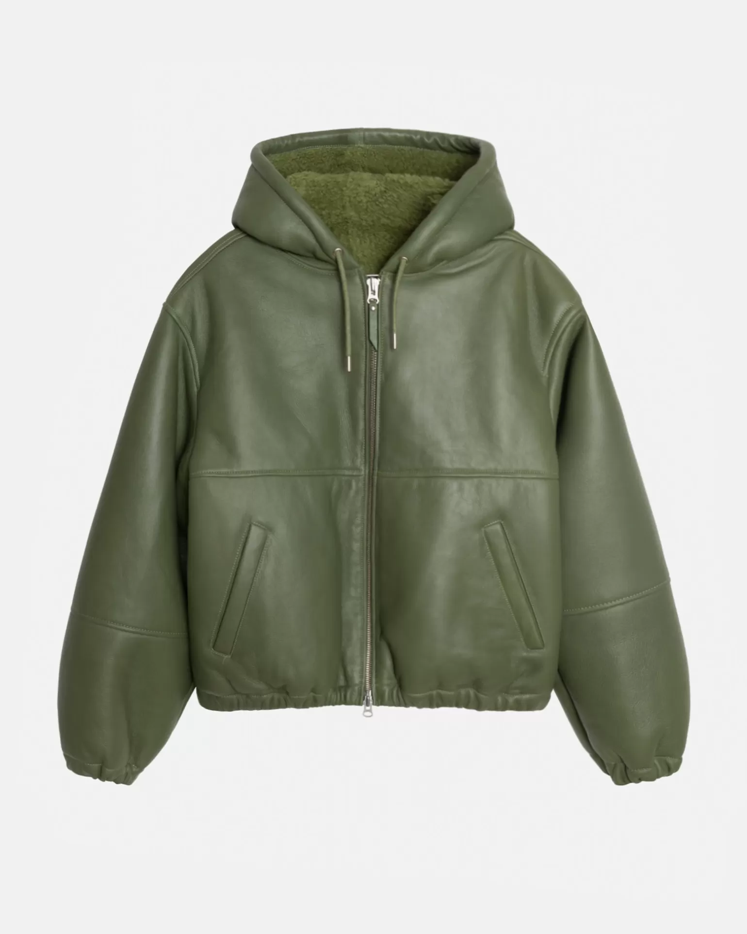 New Stüssy WORK JACKET SHEARLING Green
