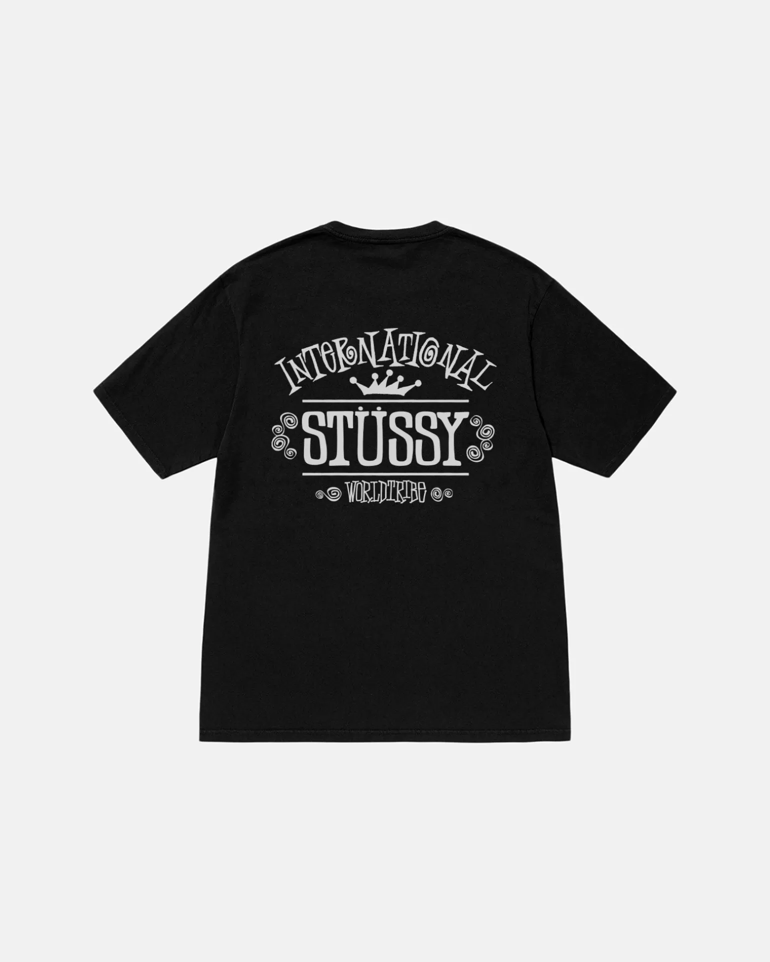 Shop Stüssy WORLDWIDE TEE PIGMENT DYED Black