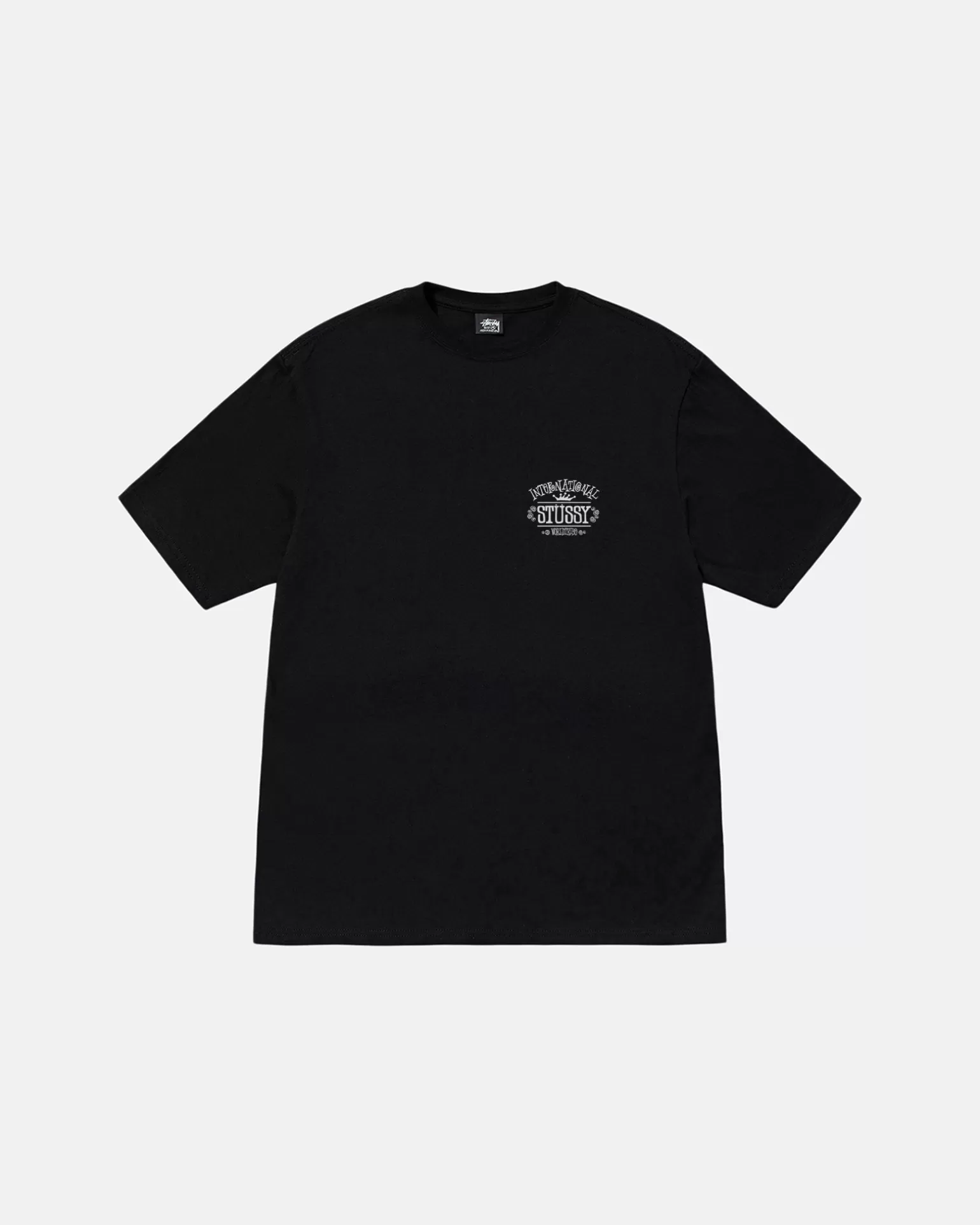Shop Stüssy WORLDWIDE TEE PIGMENT DYED Black