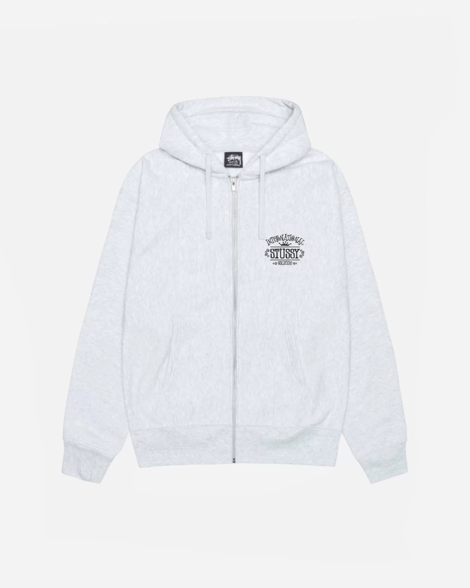 Flash Sale Stüssy WORLDWIDE ZIP HOODIE Ash Heather