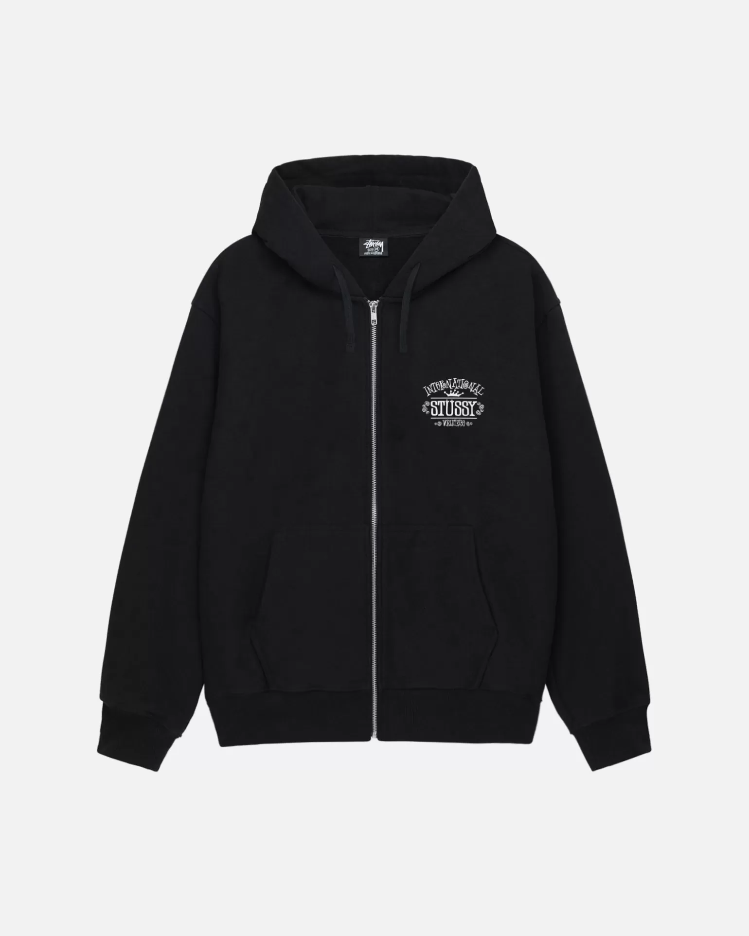 Hot Stüssy WORLDWIDE ZIP HOODIE Black