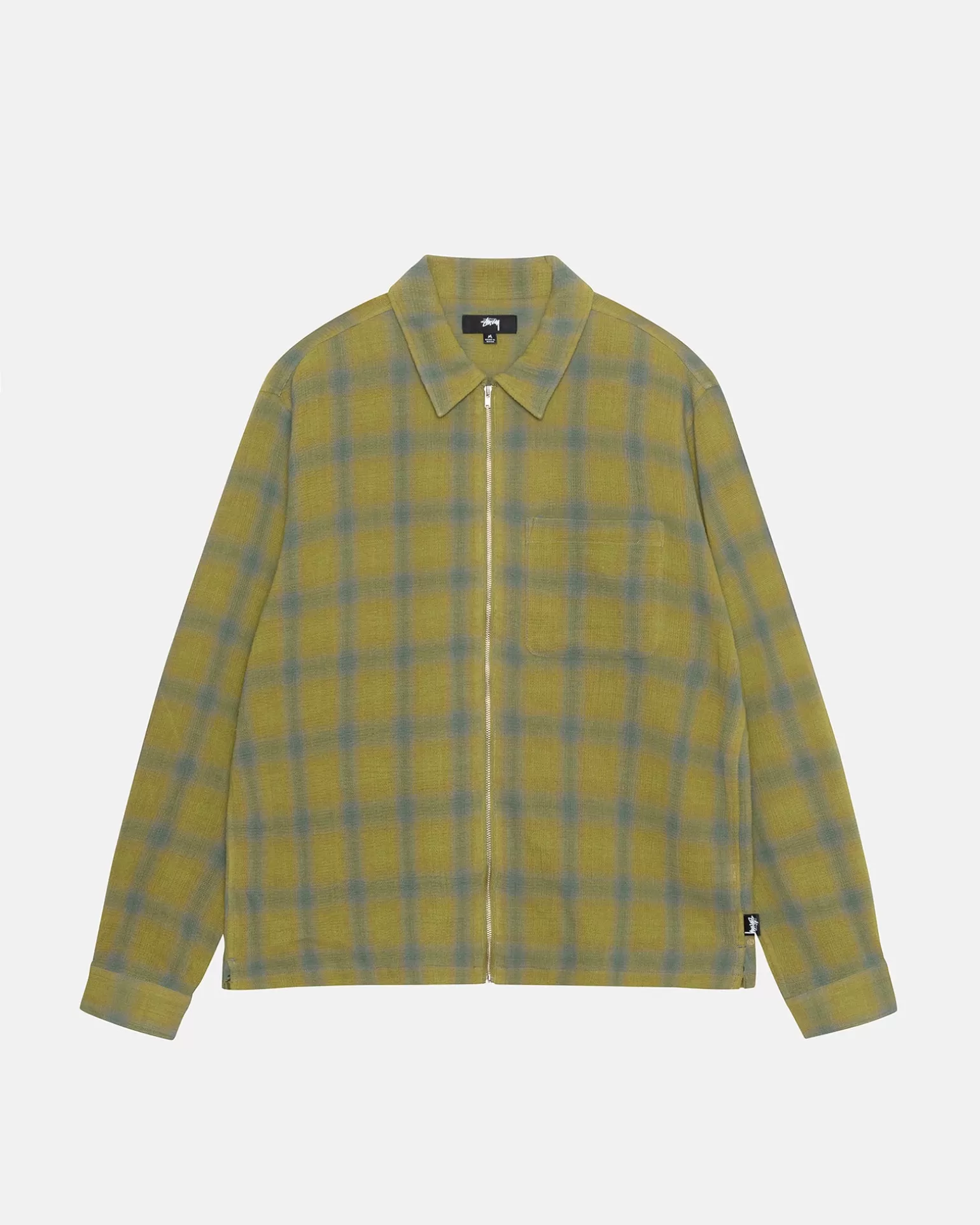 Sale Stüssy ZIP SHIRT TWISTED YARN PLAID Green
