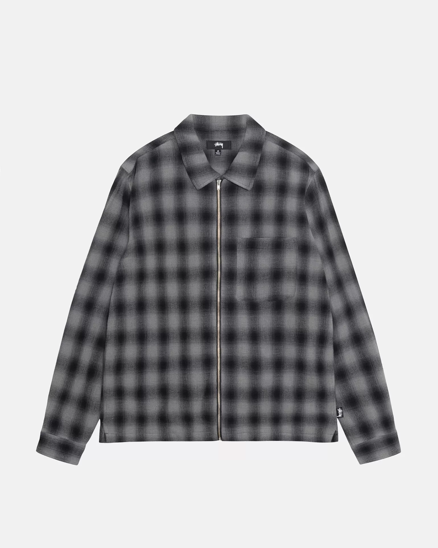 Outlet Stüssy ZIP SHIRT TWISTED YARN PLAID Charcoal